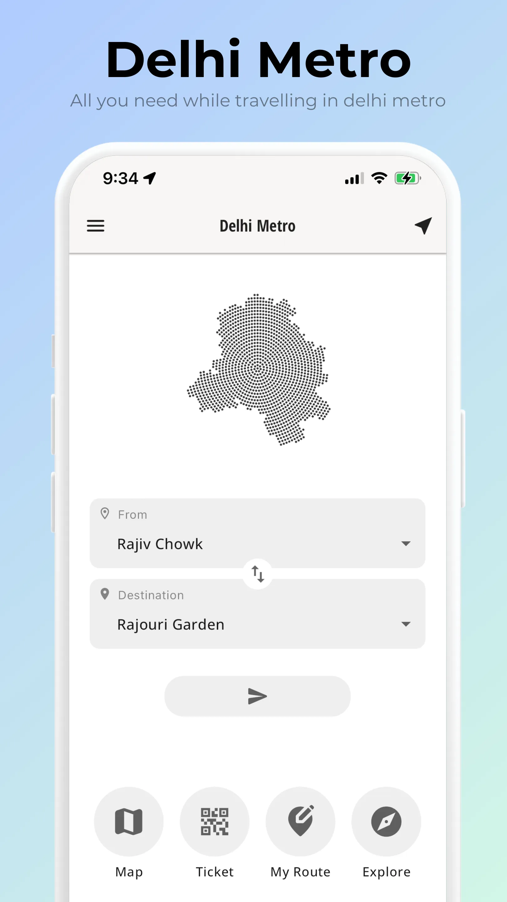 Delhi Metro Route Map | Indus Appstore | Screenshot