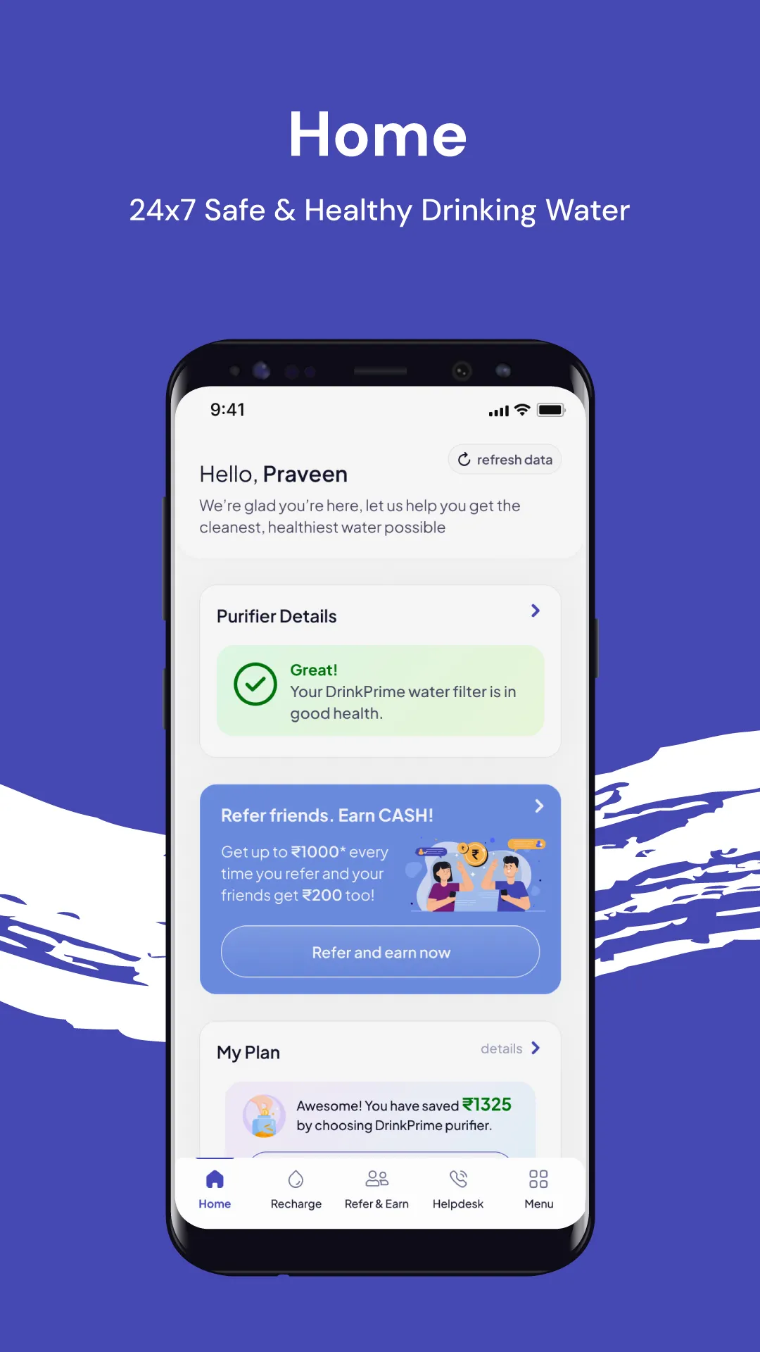 DrinkPrime Water Purifier | Indus Appstore | Screenshot