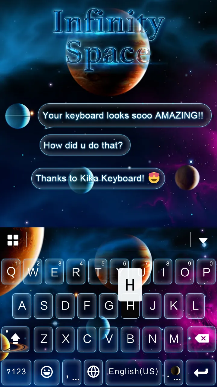 Infinity Space Keyboard Theme | Indus Appstore | Screenshot