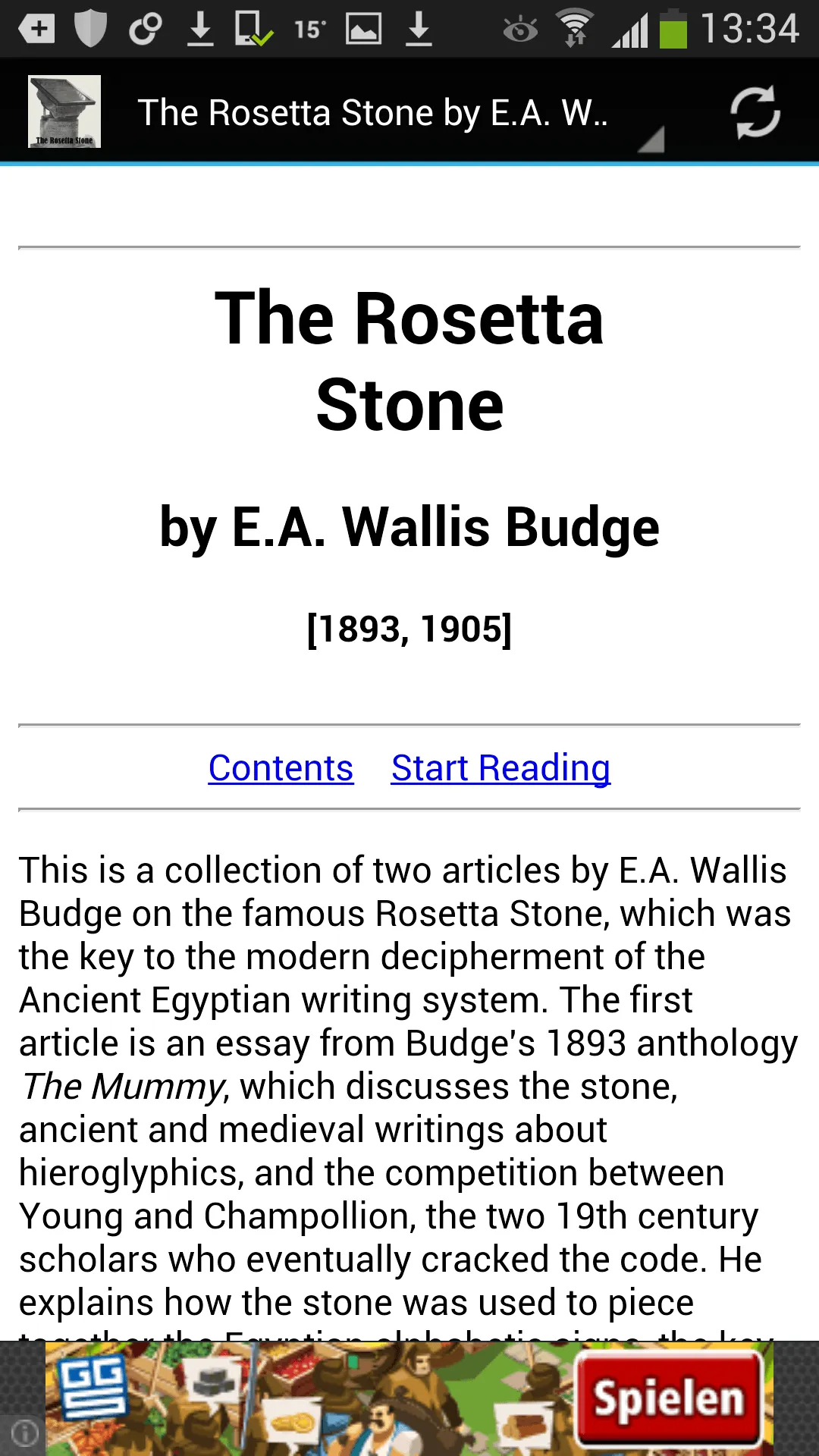 The Rosetta Stone (ebook) | Indus Appstore | Screenshot