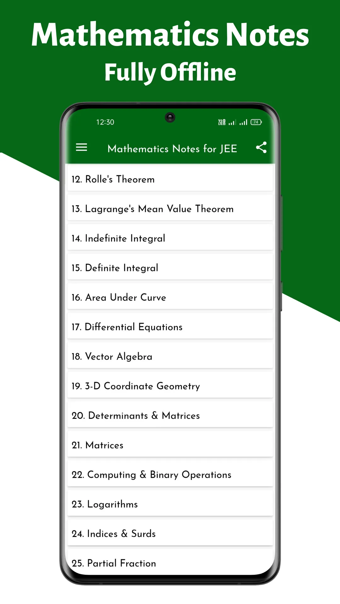 Maths Notes for JEE Offline | Indus Appstore | Screenshot