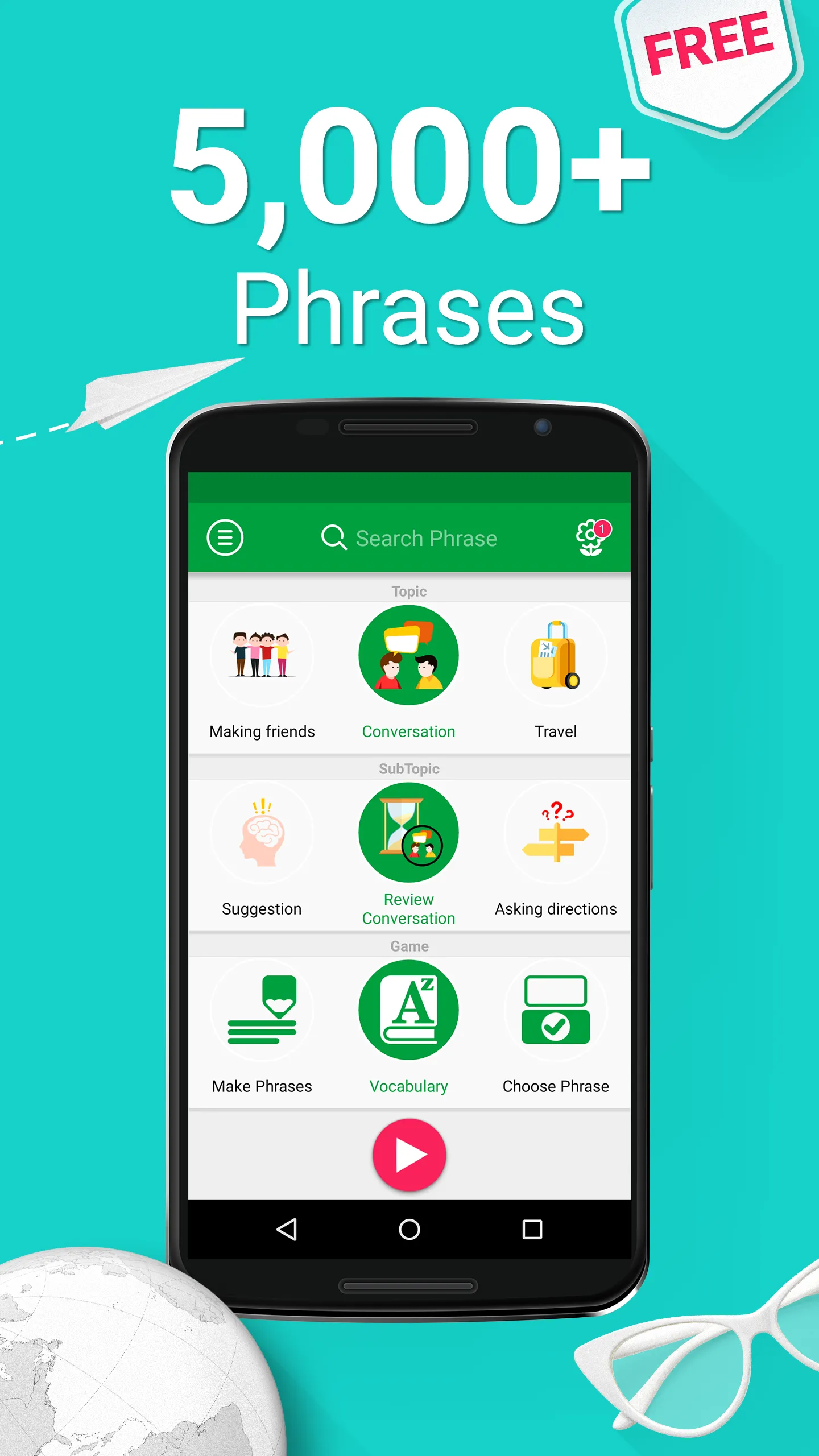 Learn Finnish - 5,000 Phrases | Indus Appstore | Screenshot