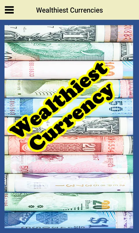 Wealthiest Currencies | Indus Appstore | Screenshot