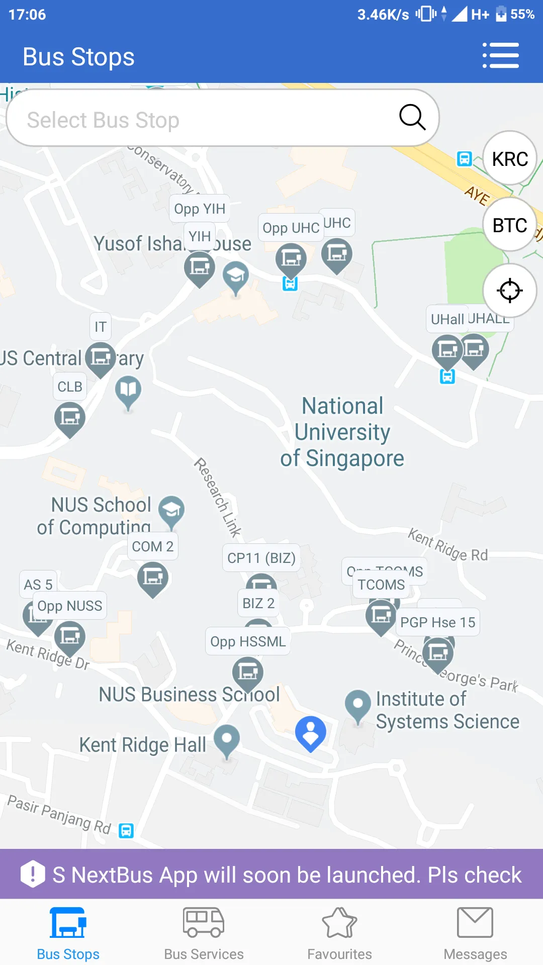 NUS NextBus | Indus Appstore | Screenshot