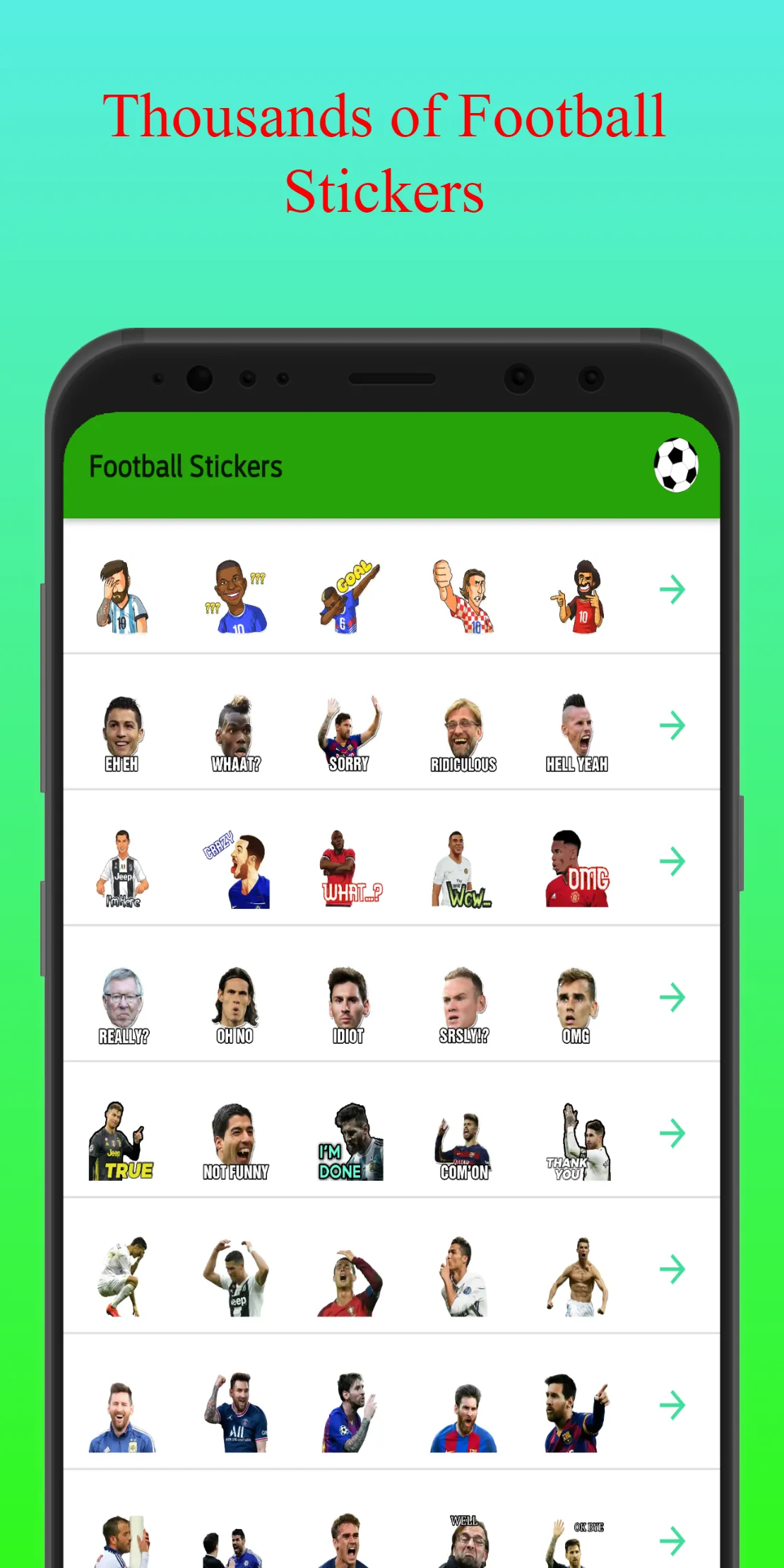 Football Stickers - WASticker | Indus Appstore | Screenshot