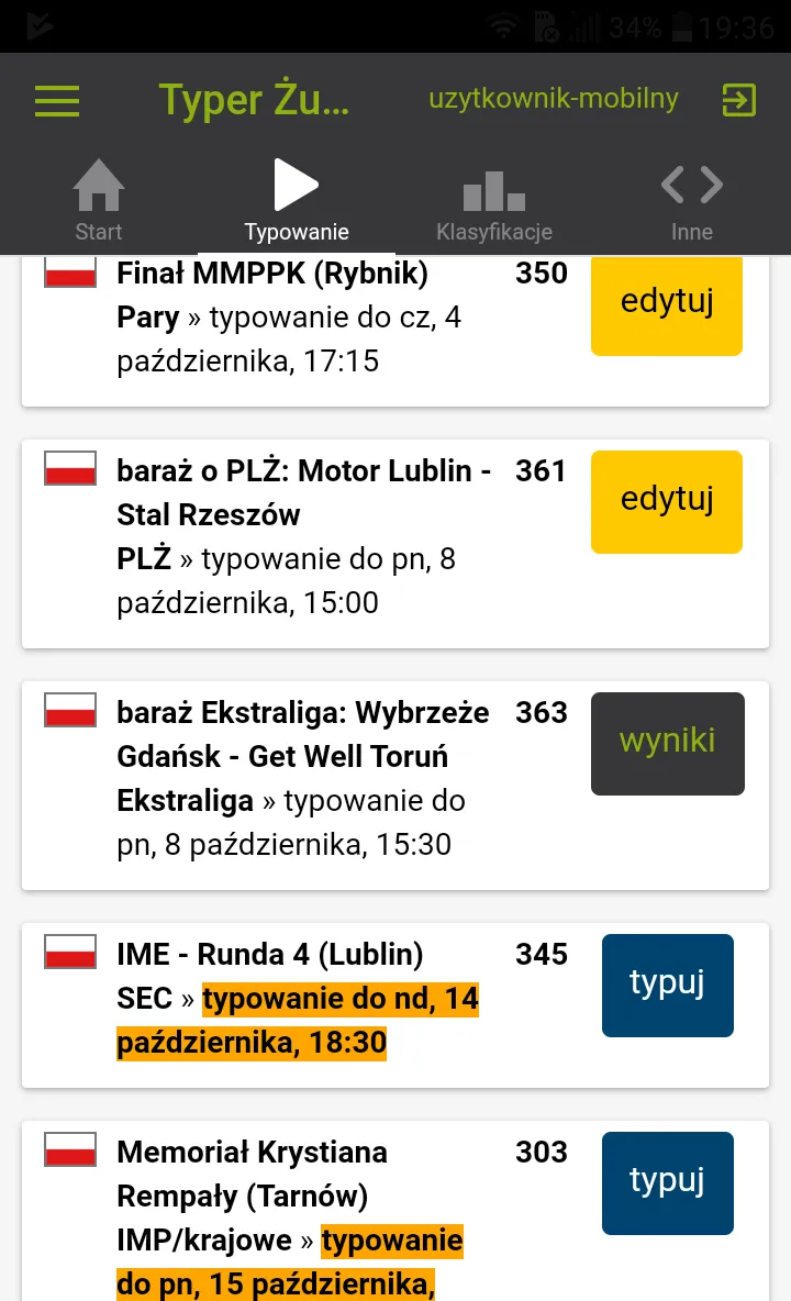 Typer Żużlowy PoKredzie.pl | Indus Appstore | Screenshot