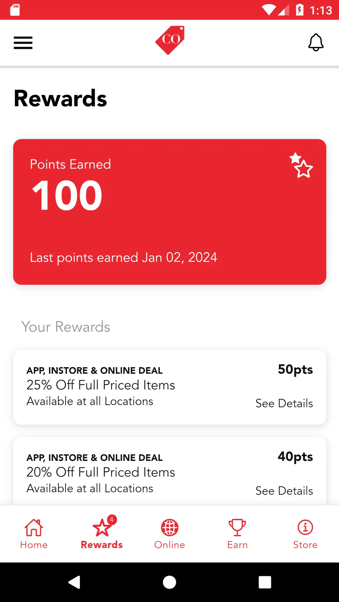 Consignment Originals Rewards | Indus Appstore | Screenshot