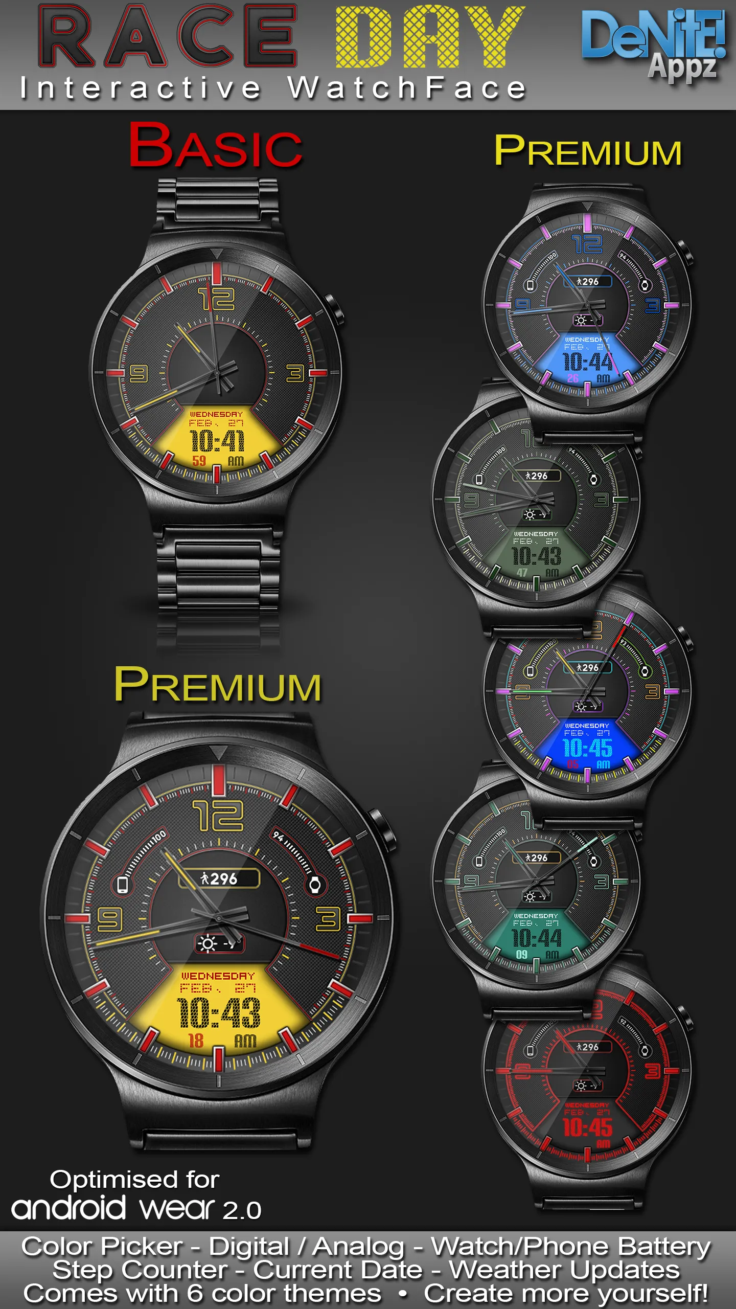 Race Day HD Watch Face | Indus Appstore | Screenshot