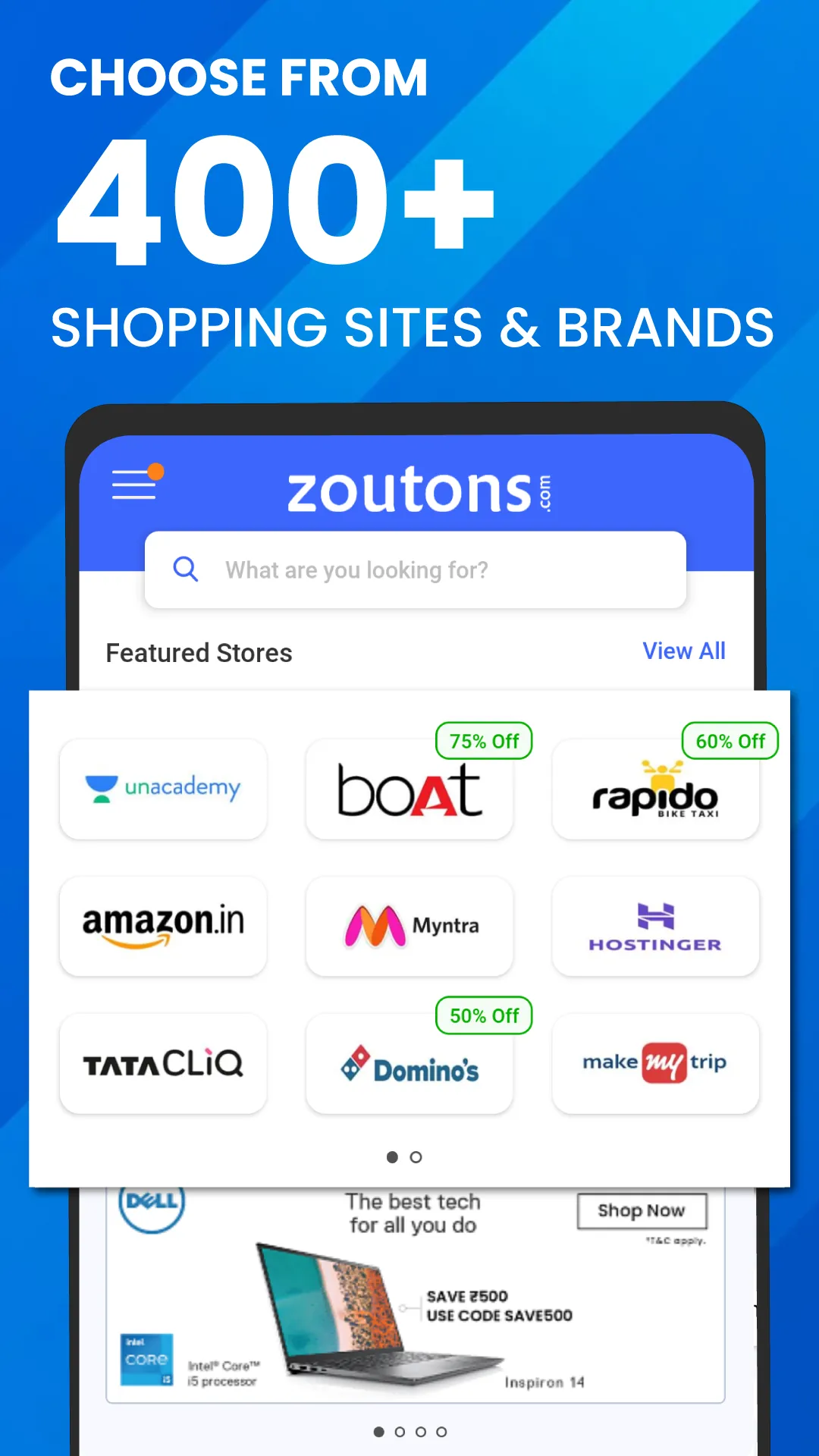 Zoutons: Coupons & Cashback | Indus Appstore | Screenshot