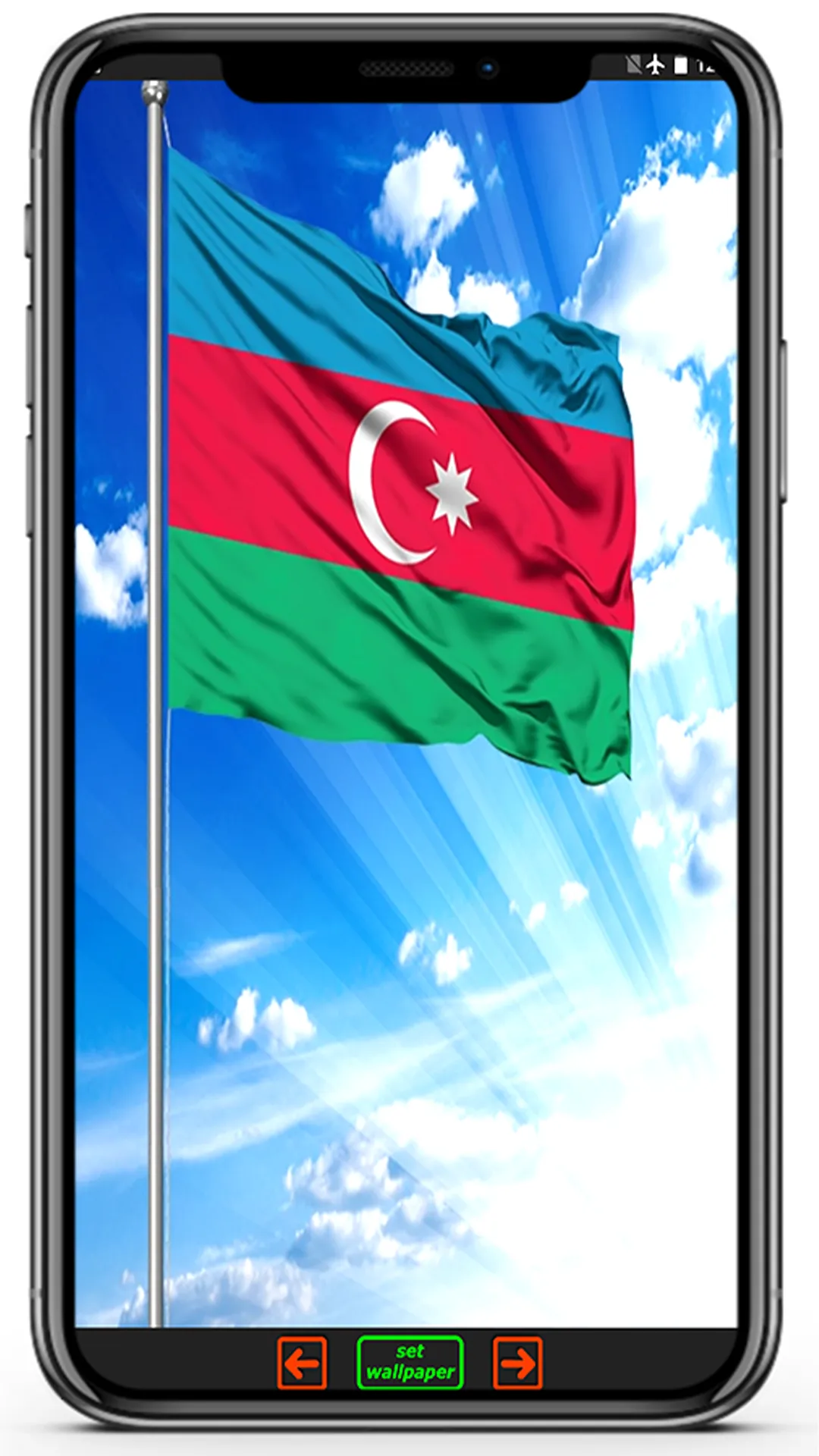 Flag of Azerbaijan | Indus Appstore | Screenshot