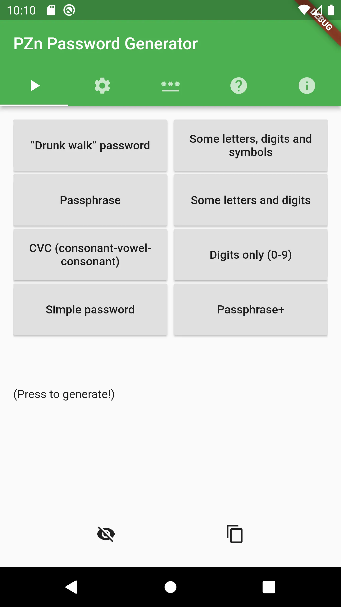 Password generator (PZn) | Indus Appstore | Screenshot