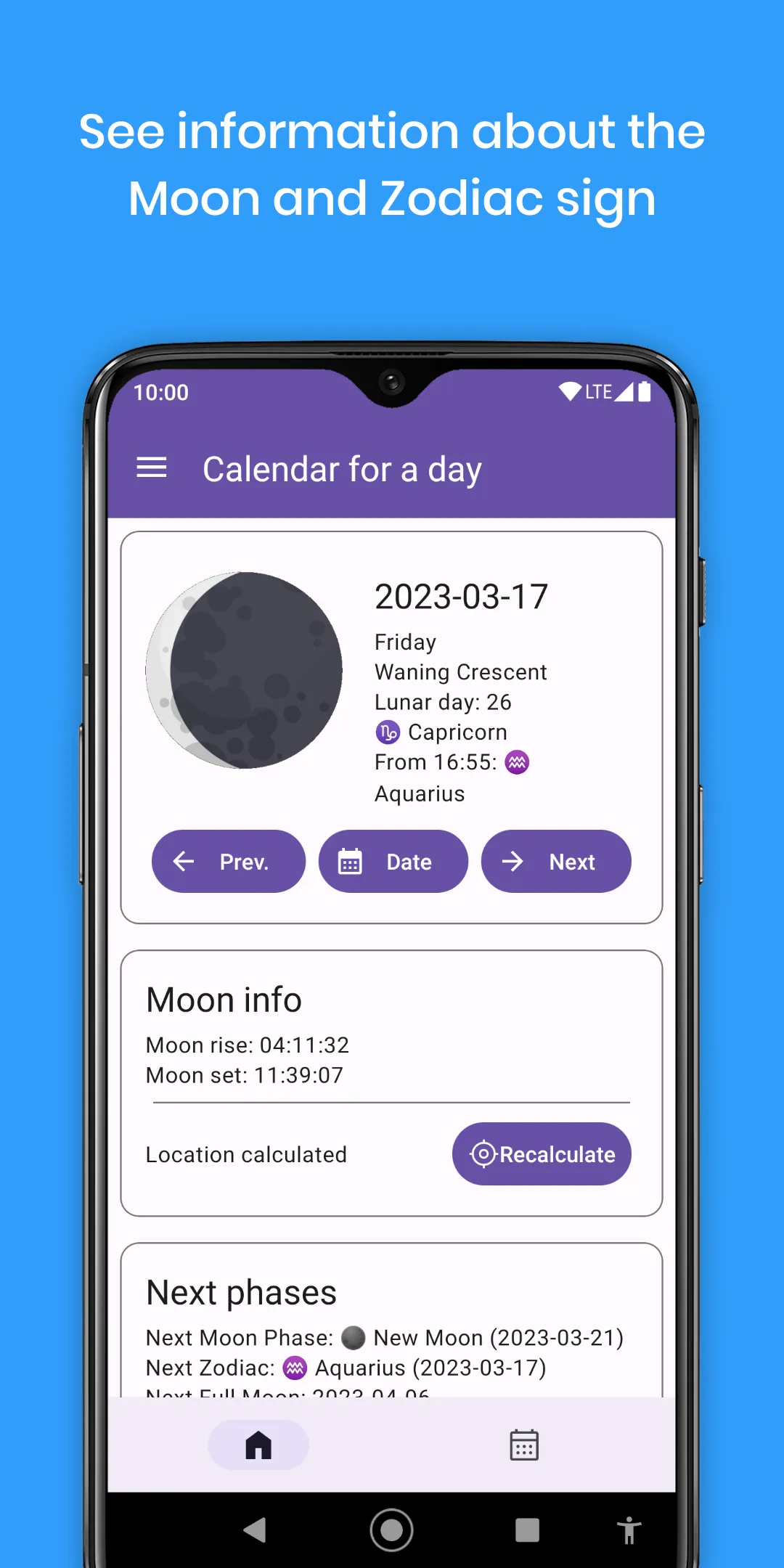 Lunar calendar for plants | Indus Appstore | Screenshot