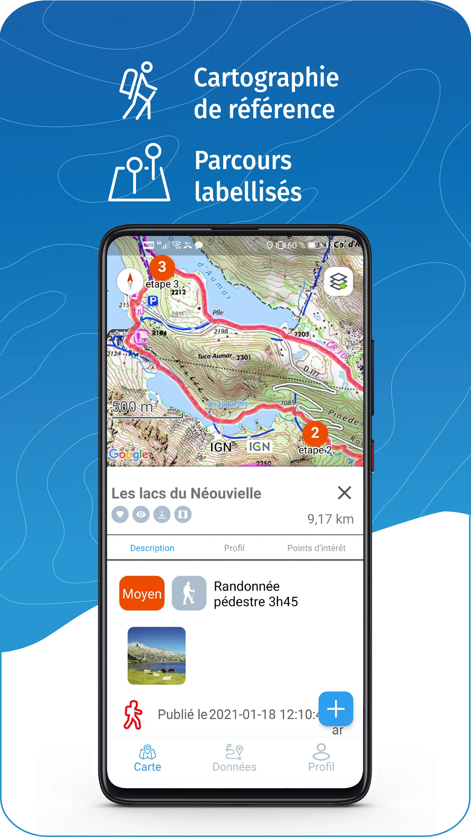 IGNrando' – France hiking maps | Indus Appstore | Screenshot