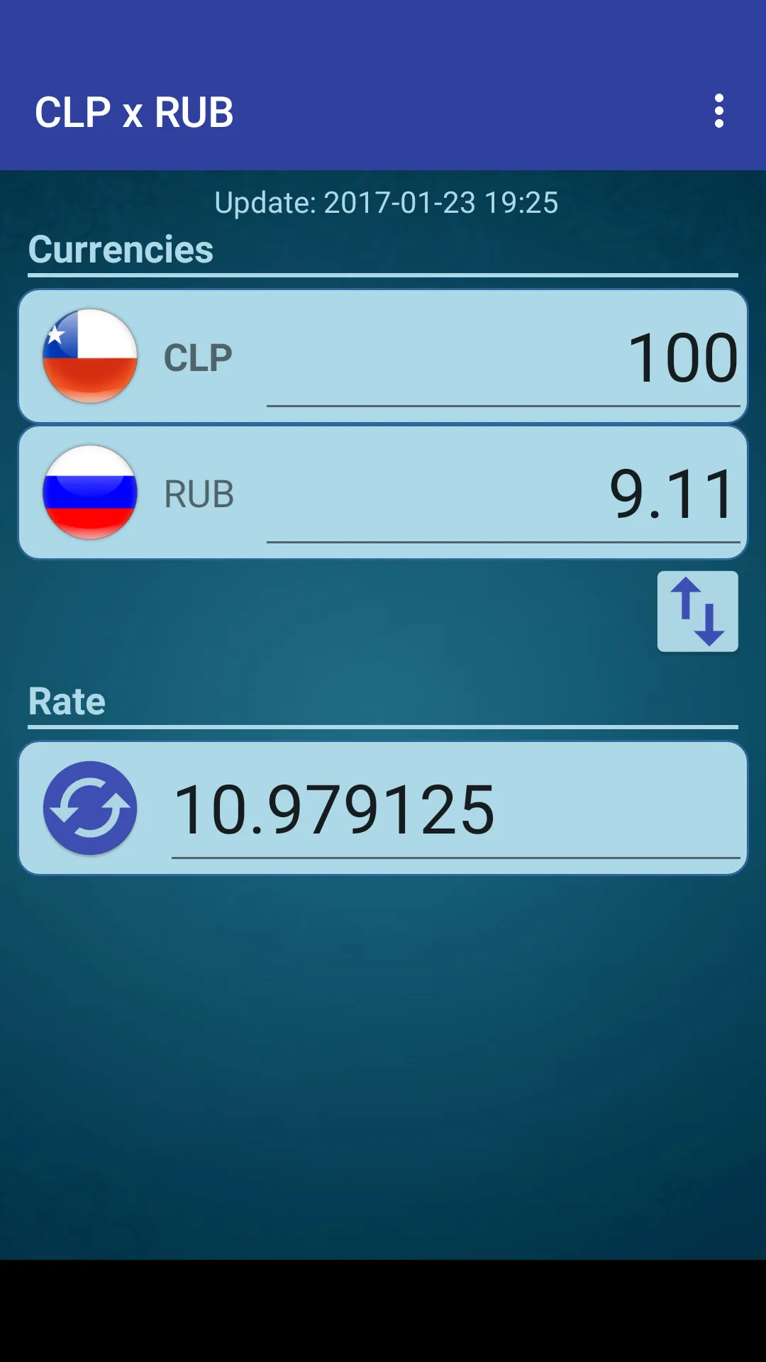 Chile Peso x Russian Ruble | Indus Appstore | Screenshot