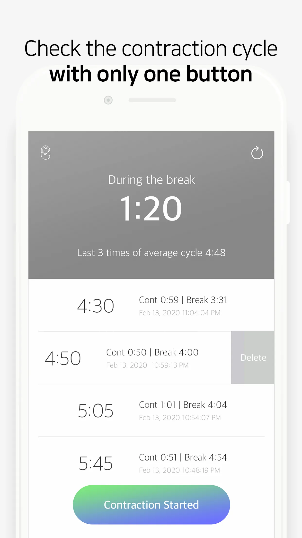 Contraction Timer | Indus Appstore | Screenshot