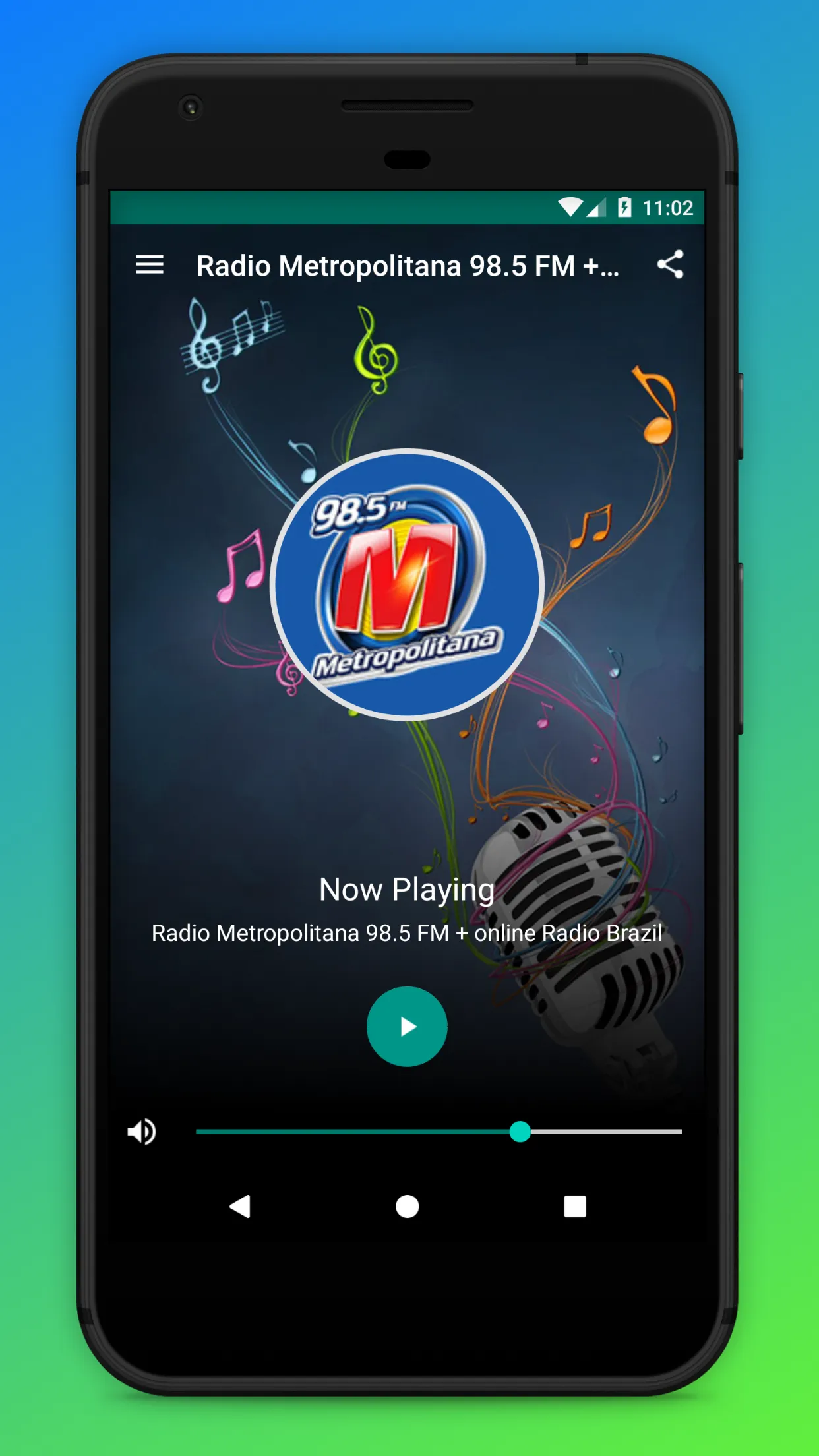 Radio Metropolitana FM 98.5 SP | Indus Appstore | Screenshot