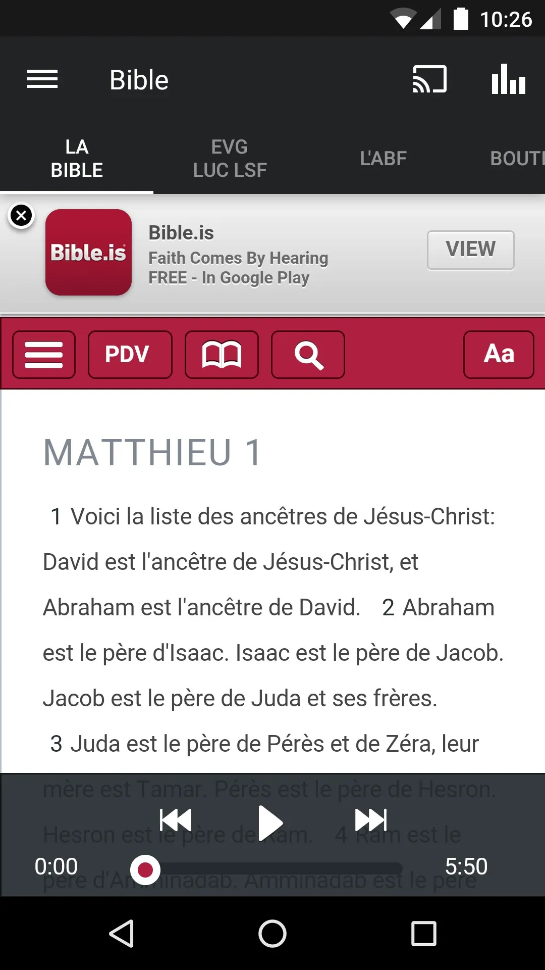 Bible Française Société | Indus Appstore | Screenshot