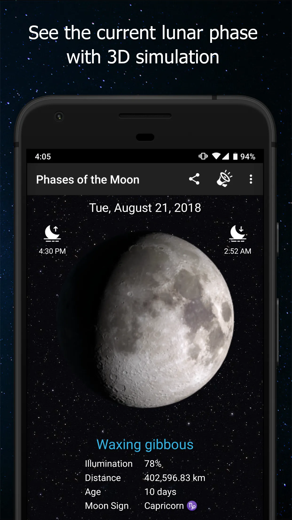 Phases of the Moon | Indus Appstore | Screenshot