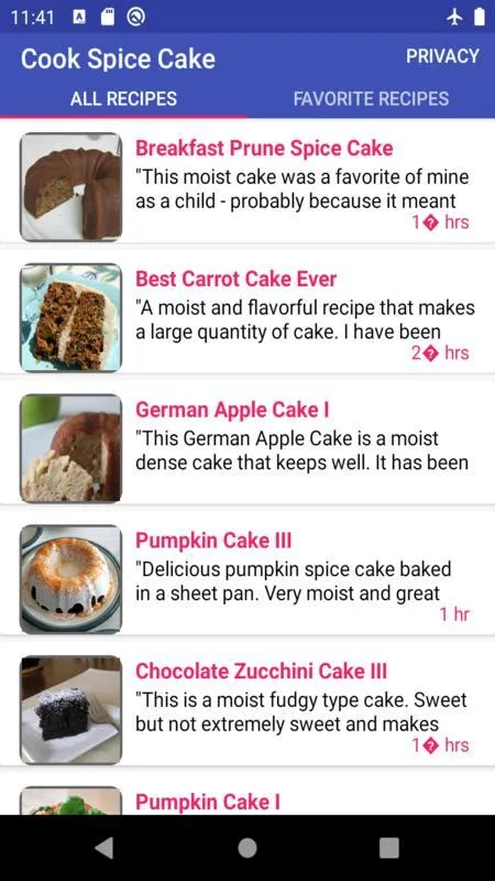 Spice cake recipe | Indus Appstore | Screenshot