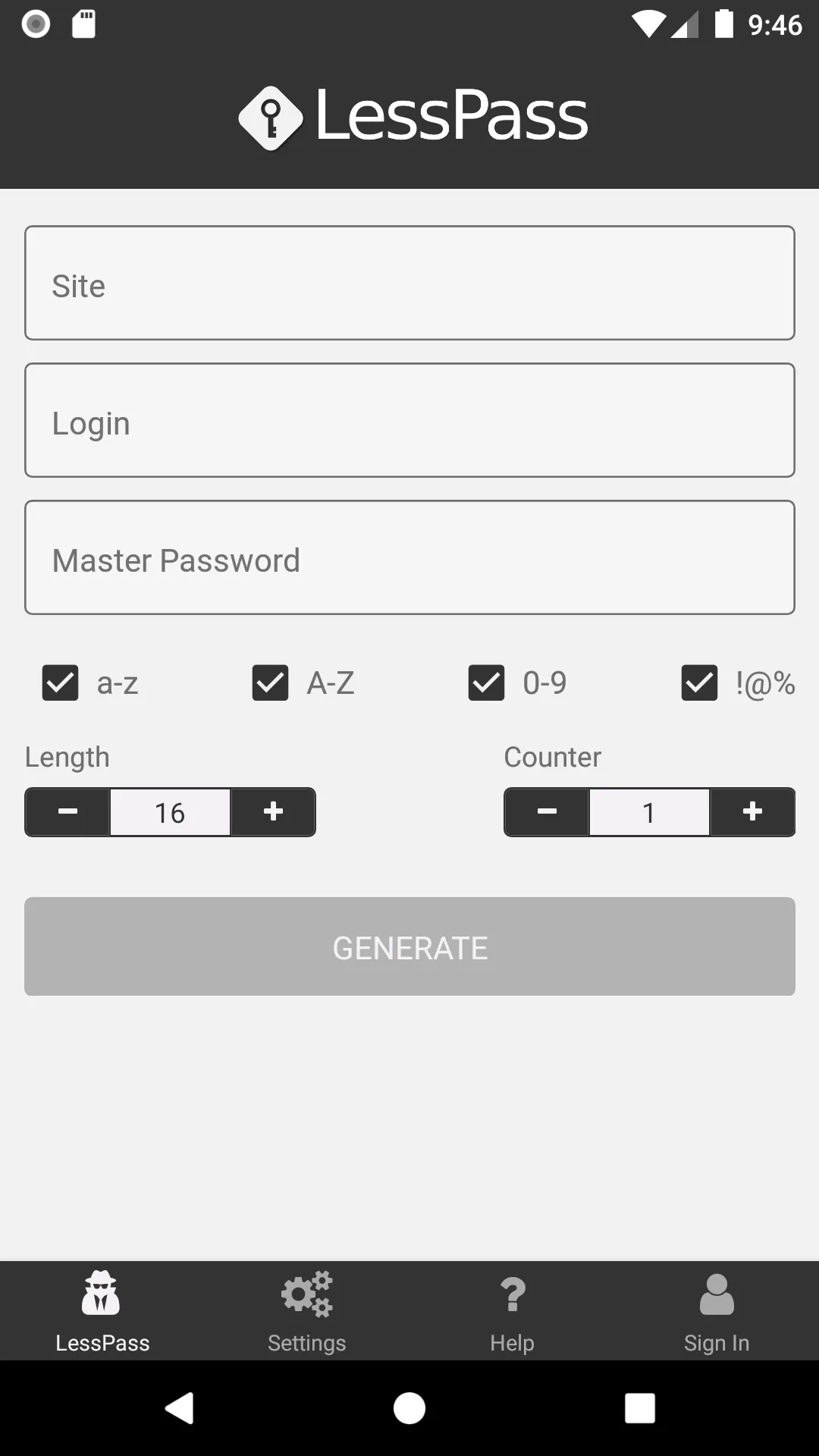 LessPass | Indus Appstore | Screenshot