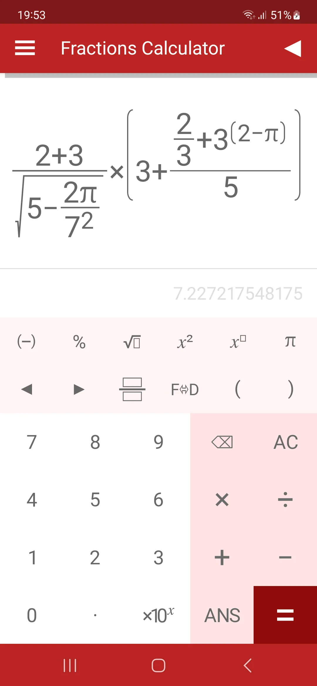 Fractions Calculator | Indus Appstore | Screenshot