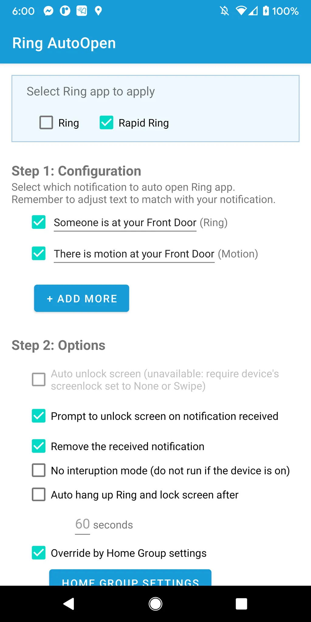 Ring Auto Open | Indus Appstore | Screenshot