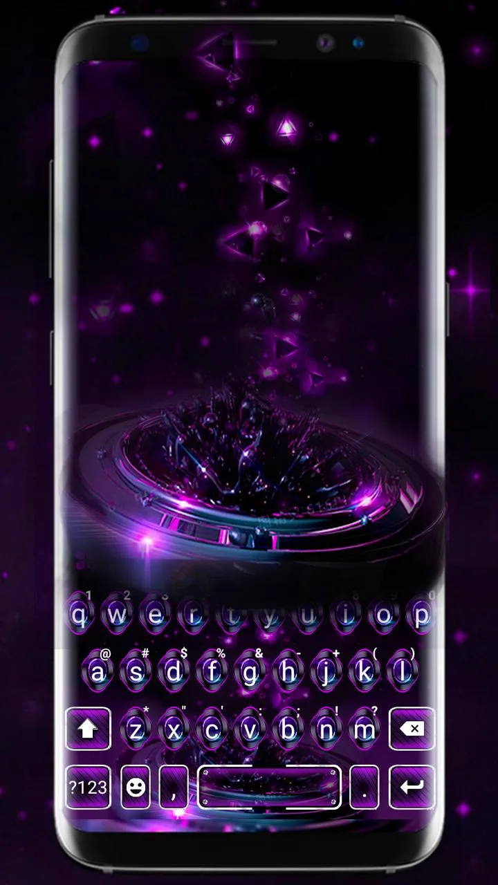 Black Neon Tech Keyboard Theme | Indus Appstore | Screenshot