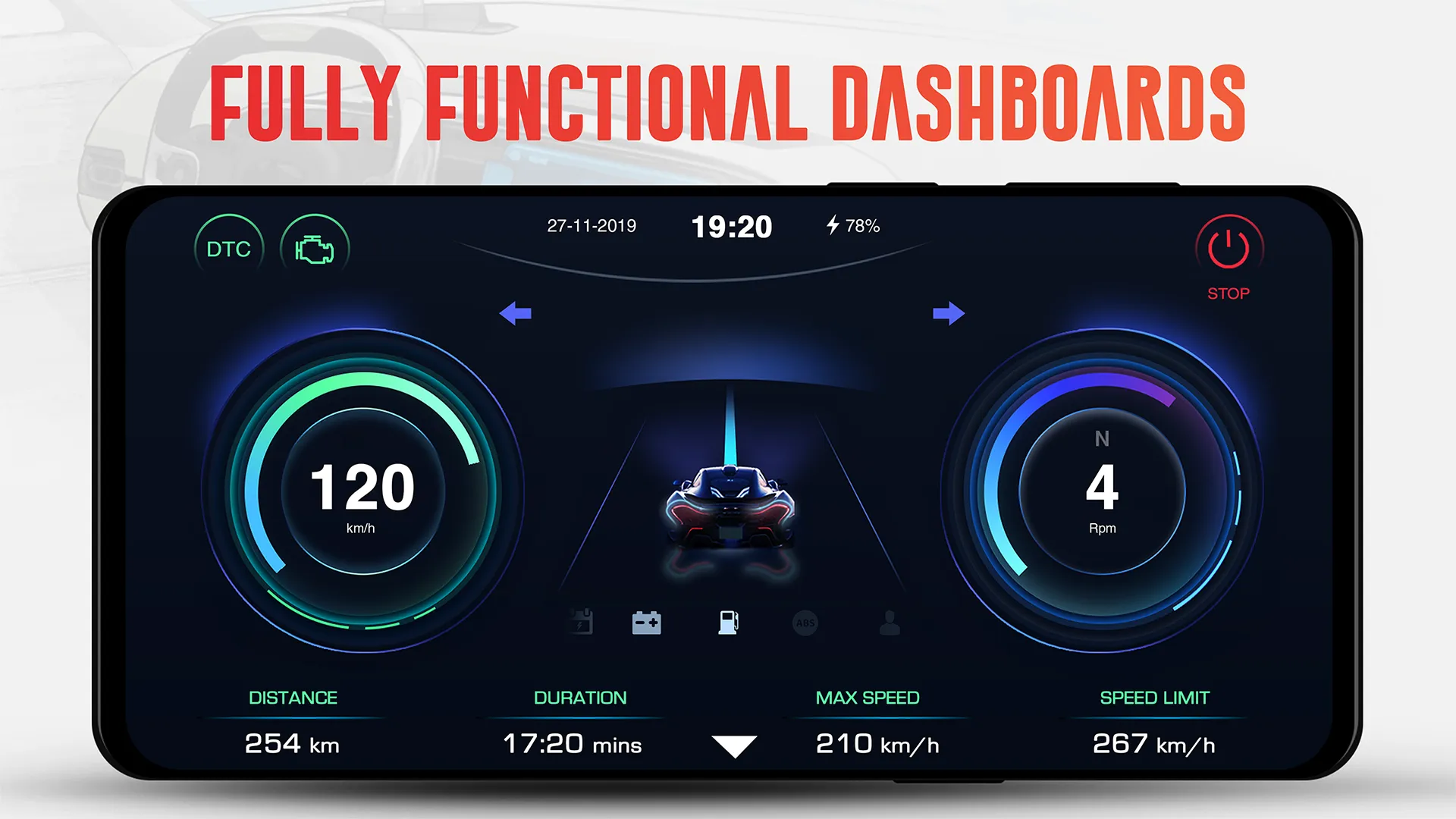 GPS Speedometer OBD2 Dashboard | Indus Appstore | Screenshot