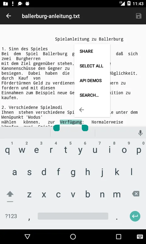 Search Selected Text Menu | Indus Appstore | Screenshot