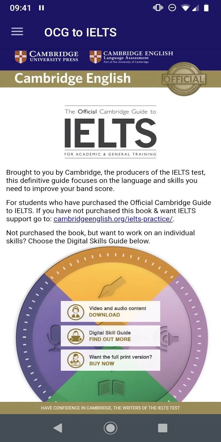 Official Cambridge Guide to IE | Indus Appstore | Screenshot