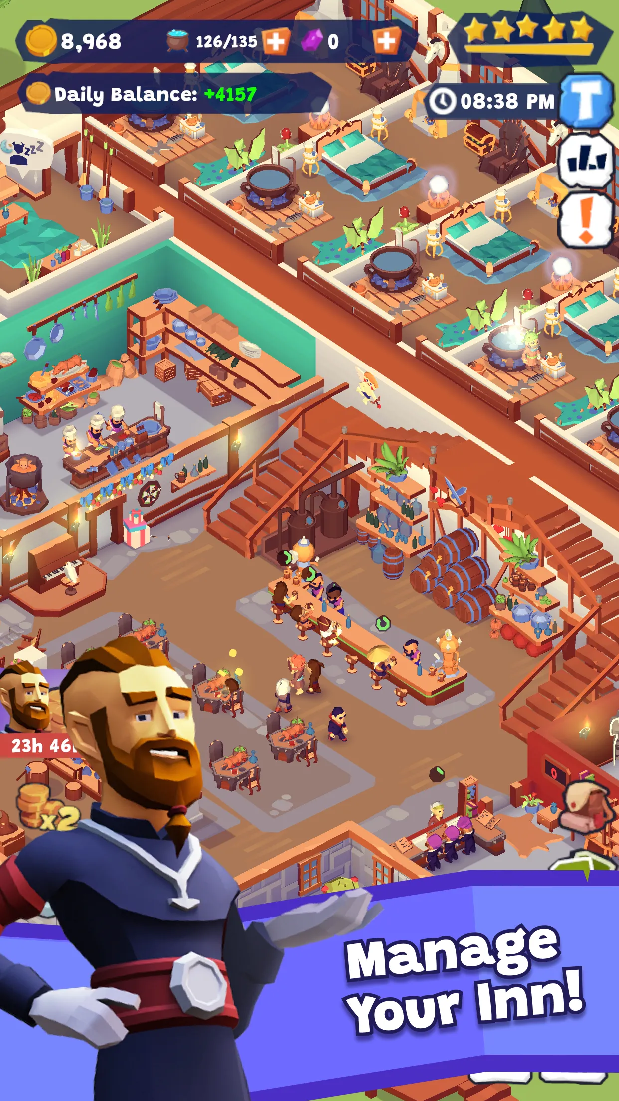 Idle Inn Empire: Hotel Tycoon | Indus Appstore | Screenshot