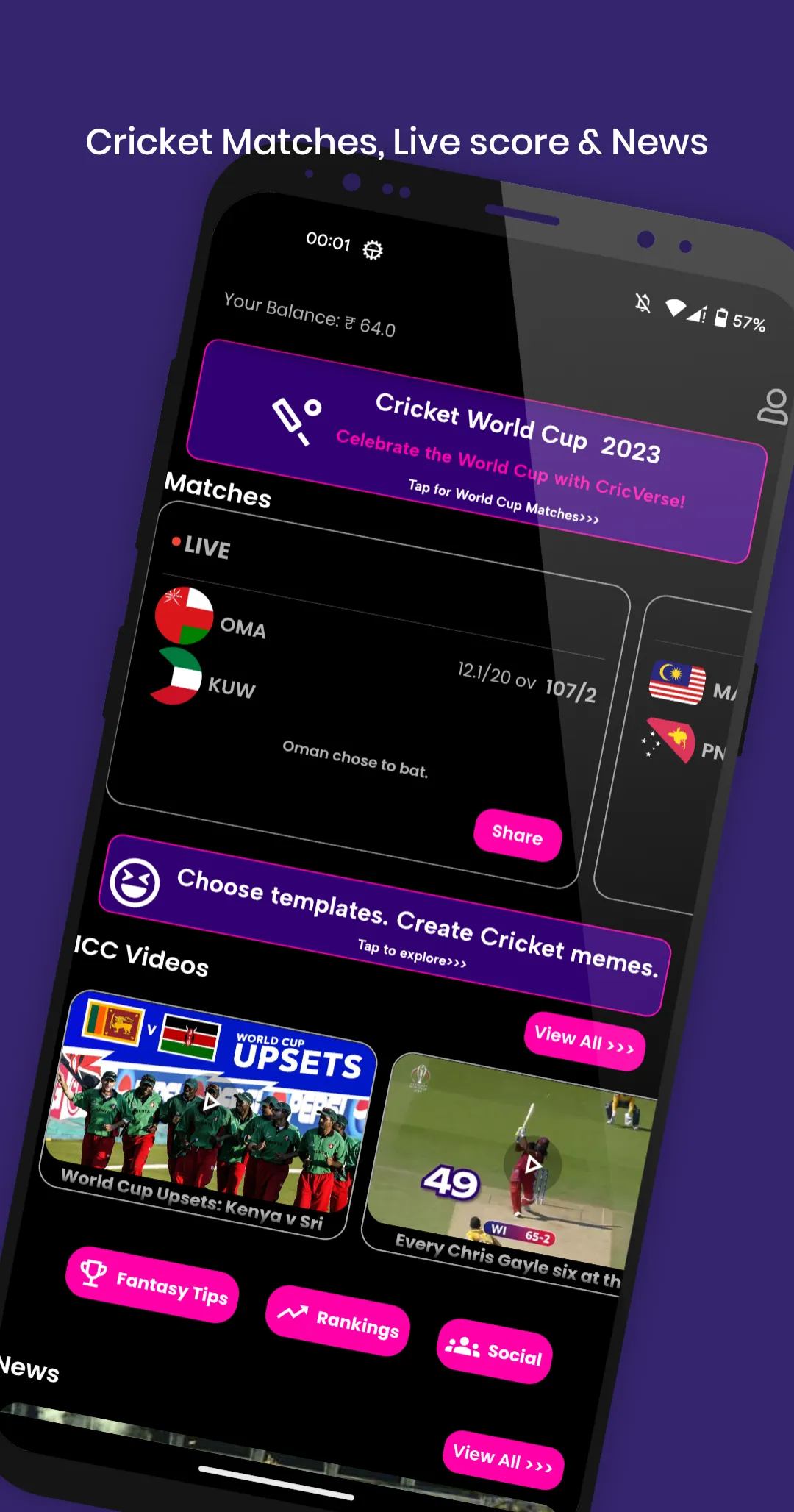 CricVerse - Cricket On the Go! | Indus Appstore | Screenshot