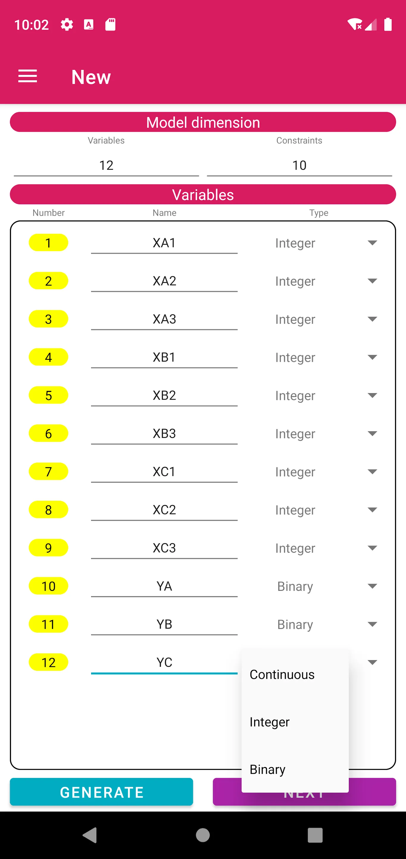 MILP Solver | Indus Appstore | Screenshot