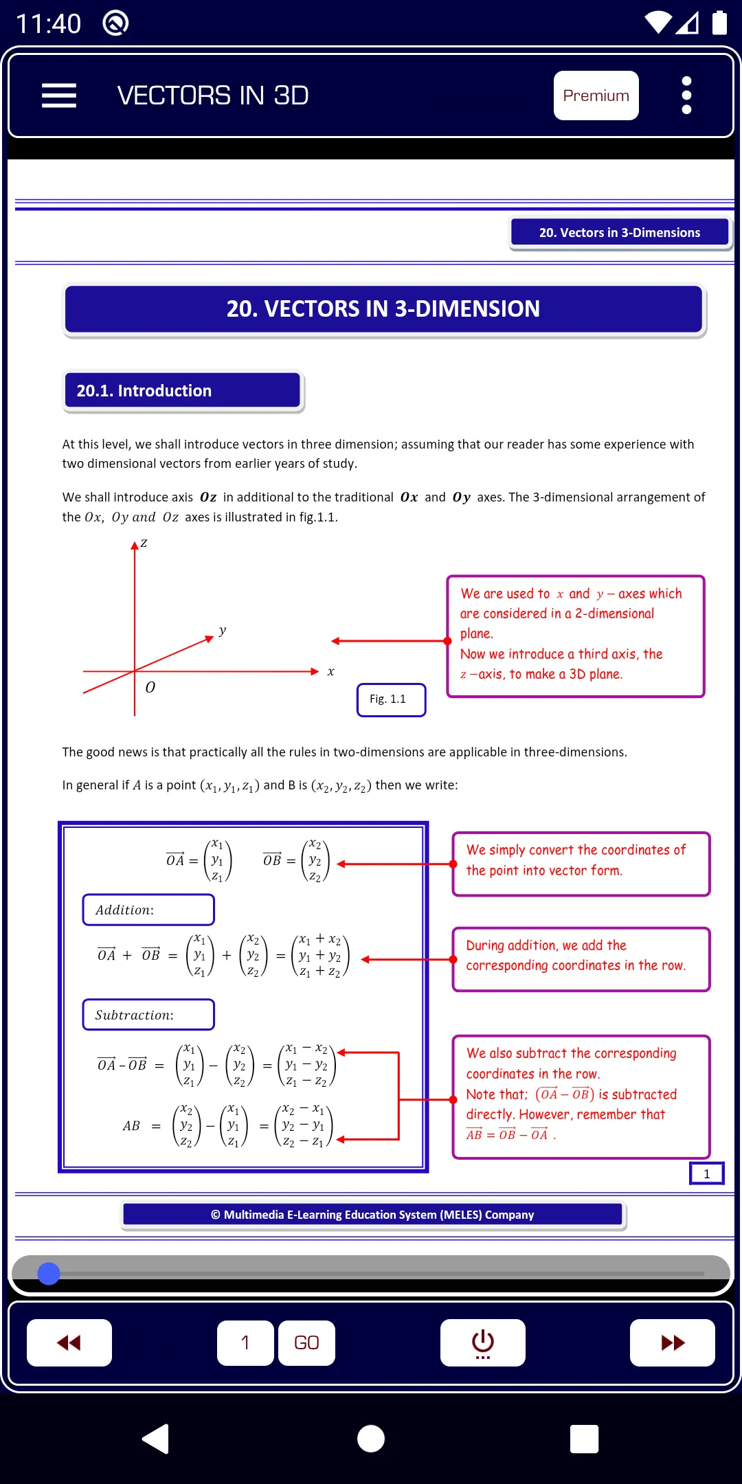 Vectors in 3D Pure Math | Indus Appstore | Screenshot