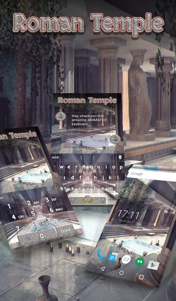 Roman Temple Animated Keyboard | Indus Appstore | Screenshot