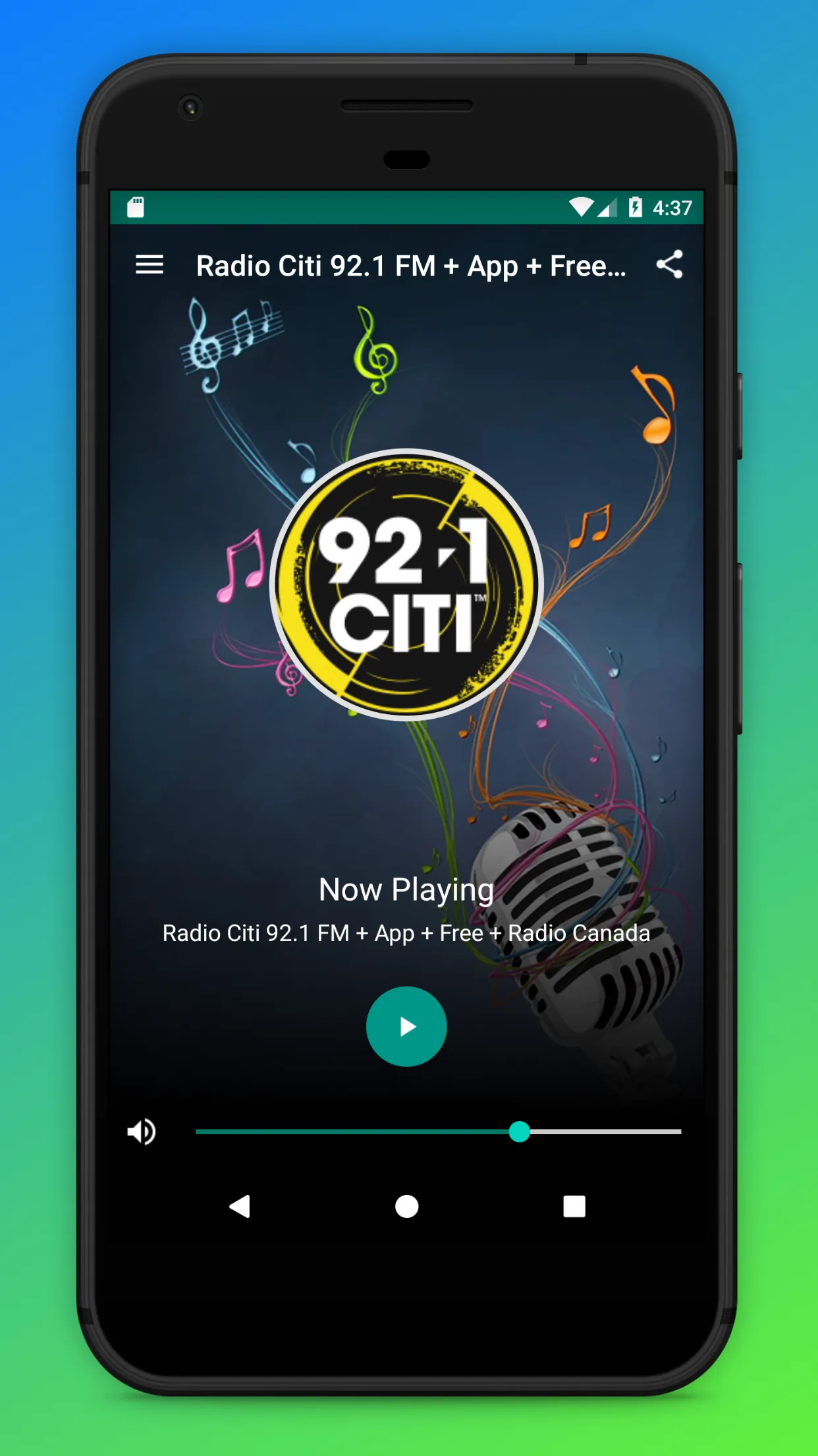 92.1 Citi FM Winnipeg Radio CA | Indus Appstore | Screenshot