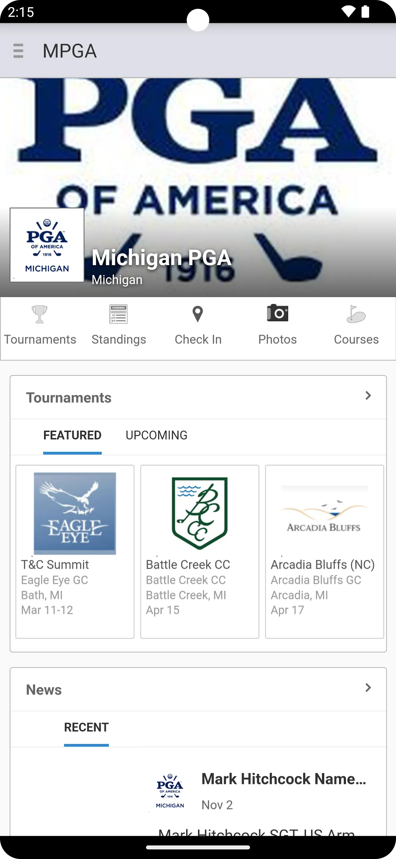 Michigan PGA | Indus Appstore | Screenshot