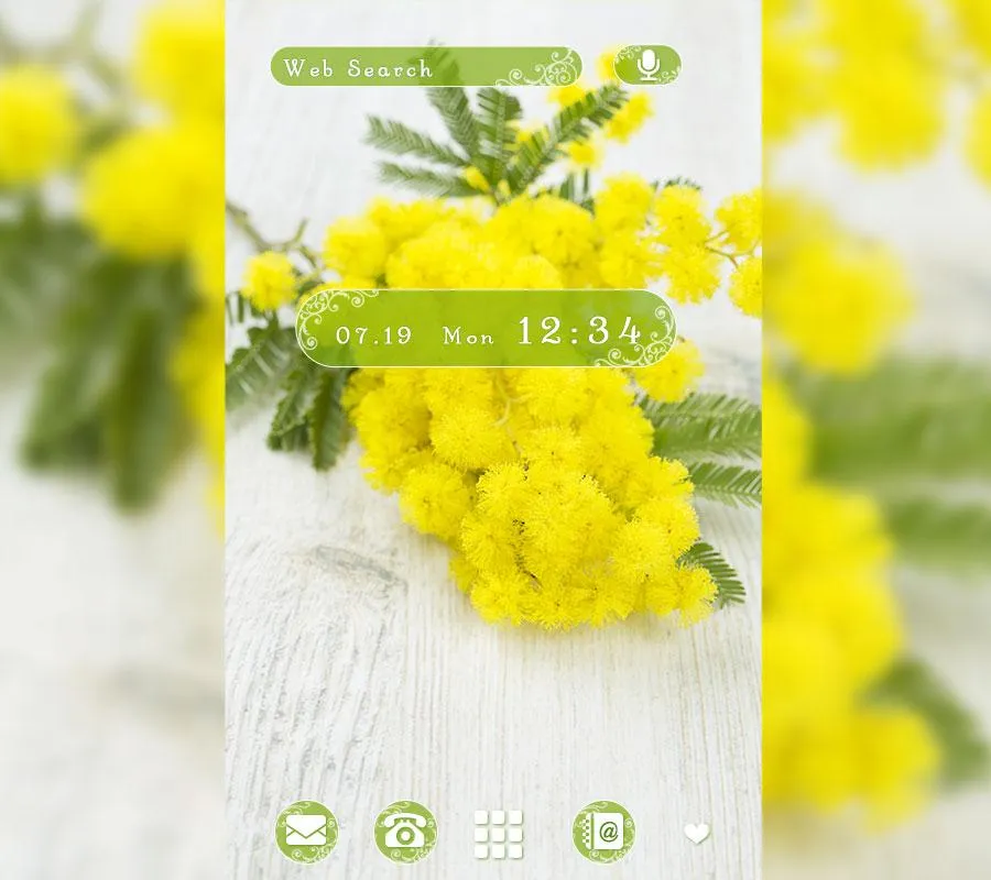 Cute Theme-Mimosa Flowers- | Indus Appstore | Screenshot