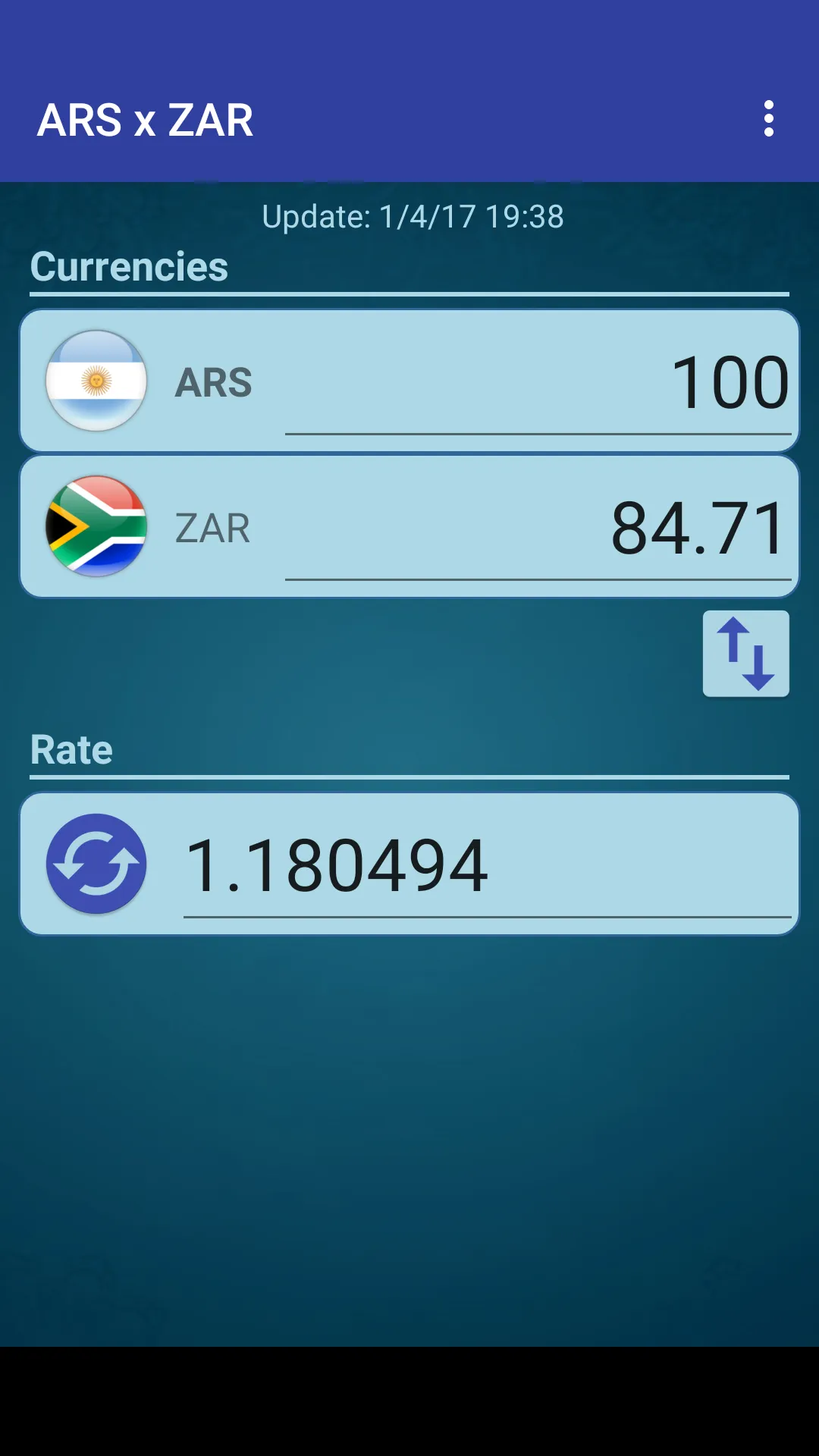 Arg. Peso x South African Rand | Indus Appstore | Screenshot