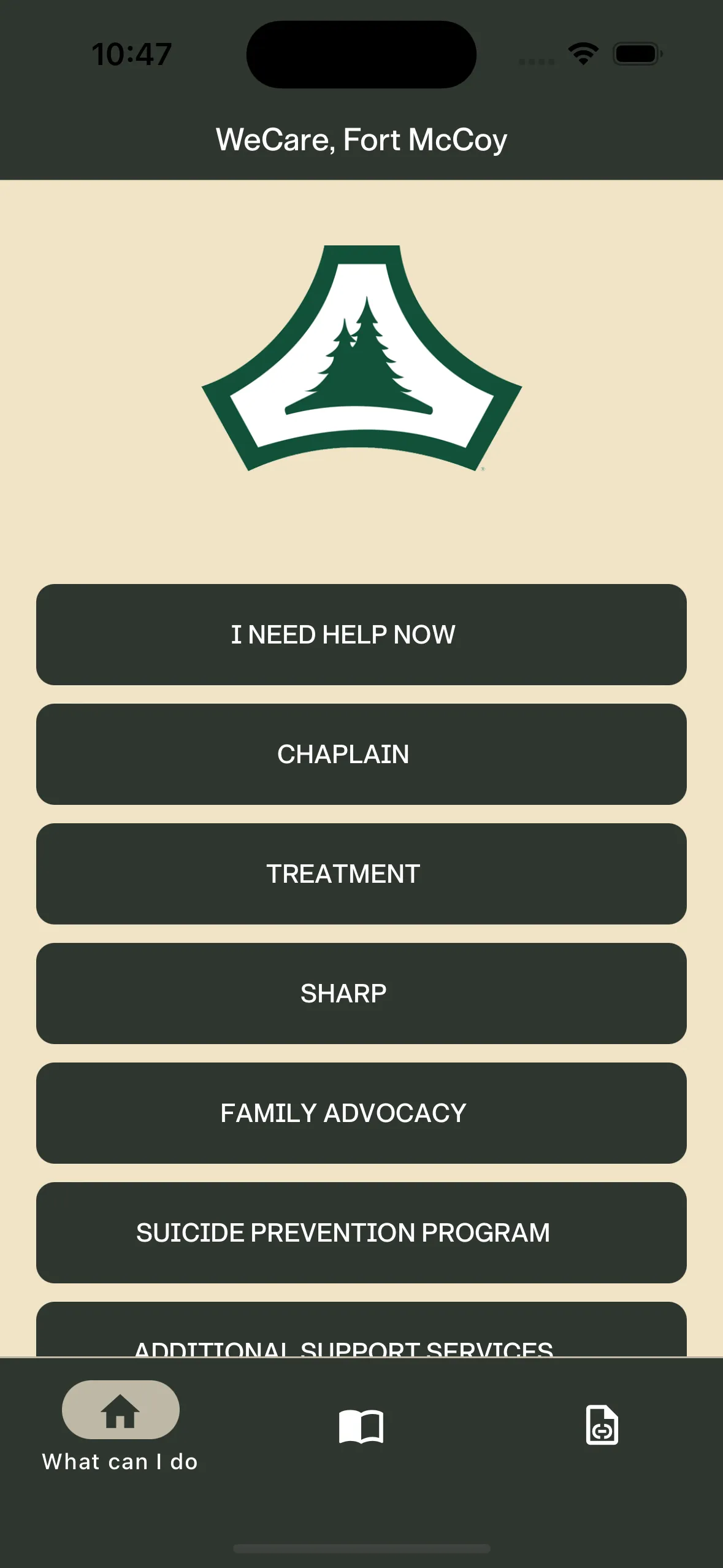 WeCare, Fort McCoy | Indus Appstore | Screenshot