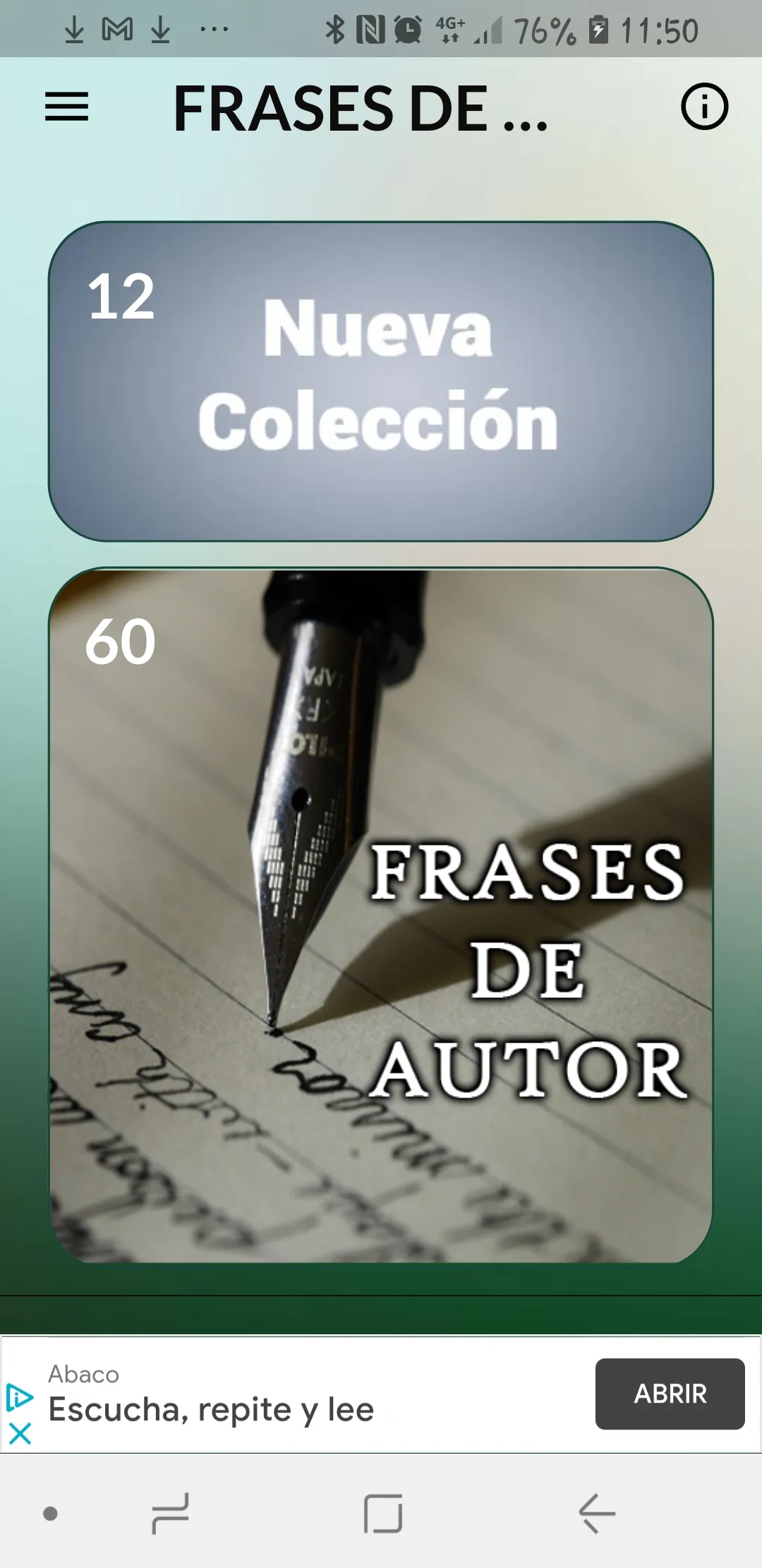 MENSAJES AMOR AUTORES DE ÉPOCA | Indus Appstore | Screenshot