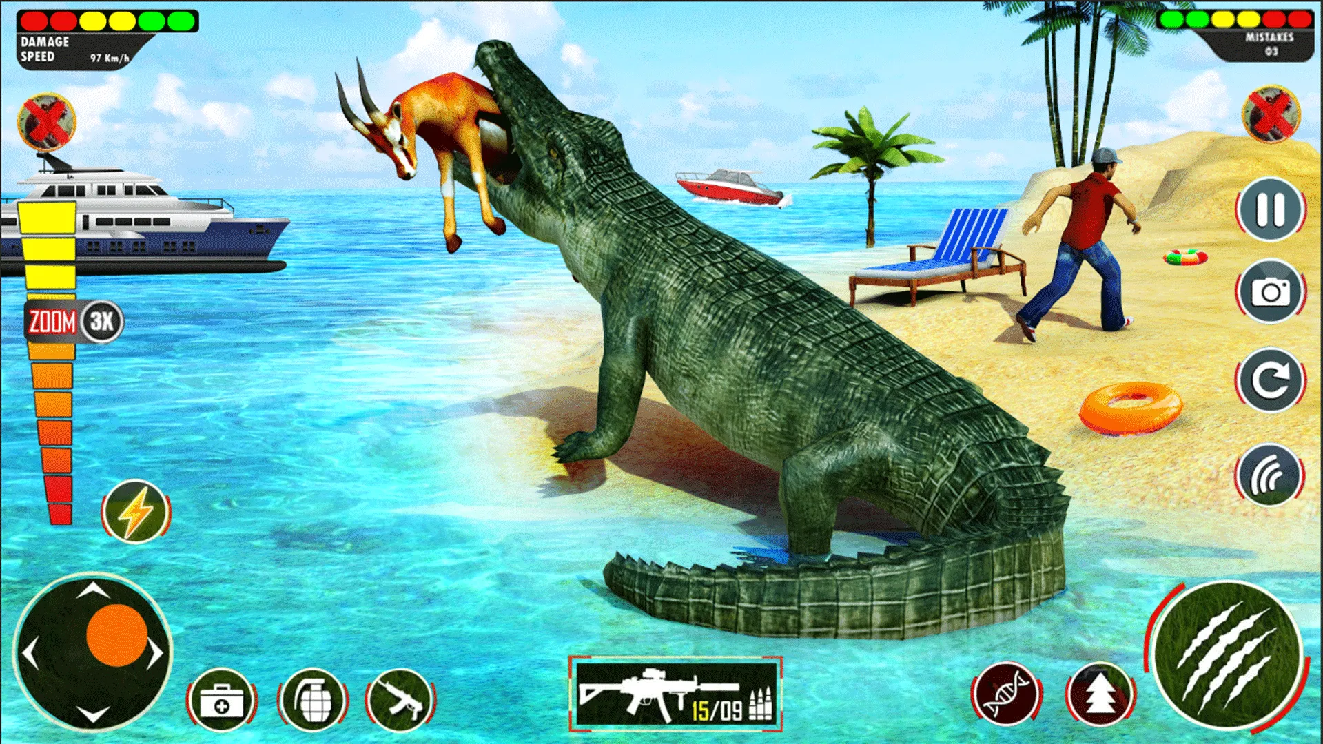 Hungry Animal Crocodile Games | Indus Appstore | Screenshot