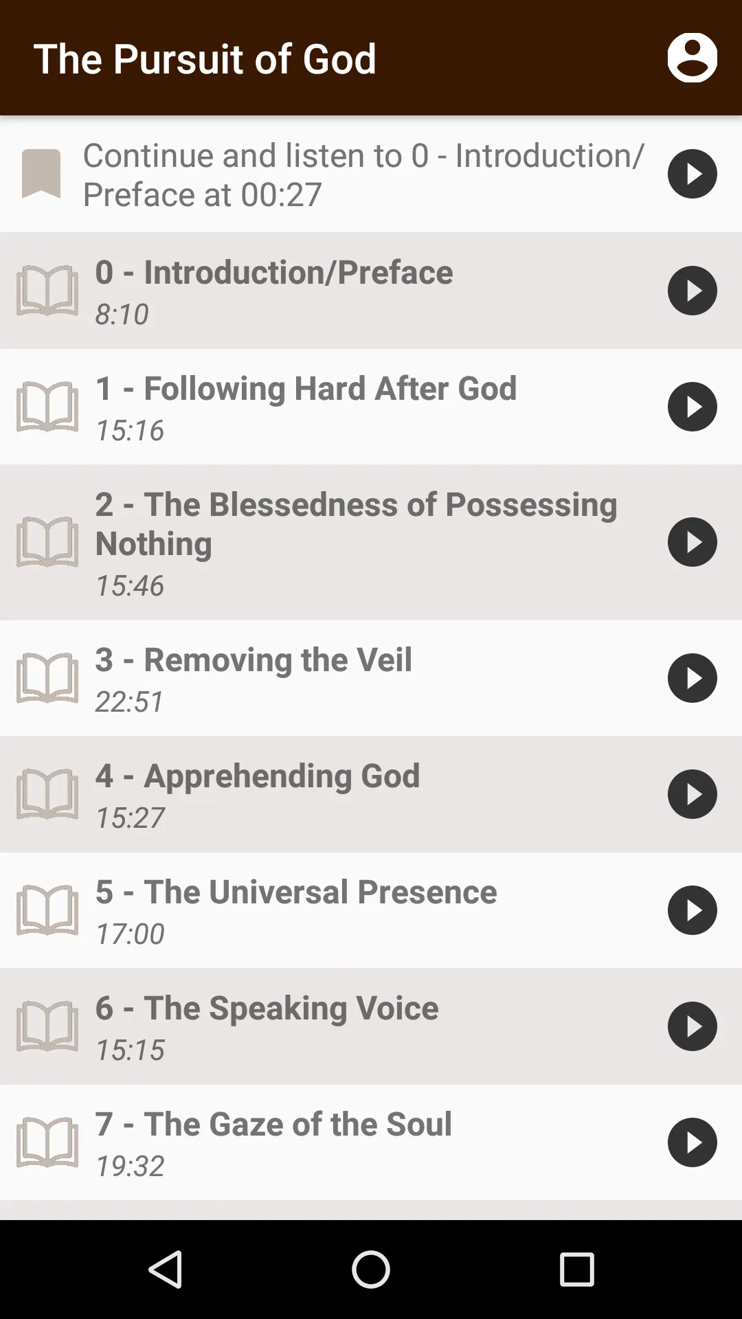 The Pursuit of God - Tozer | Indus Appstore | Screenshot