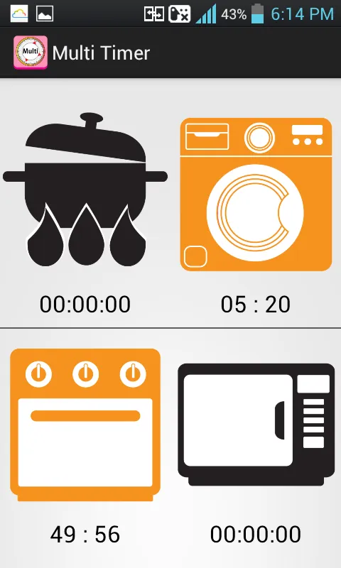 Kitchen Timer (Multiple Alarm) | Indus Appstore | Screenshot