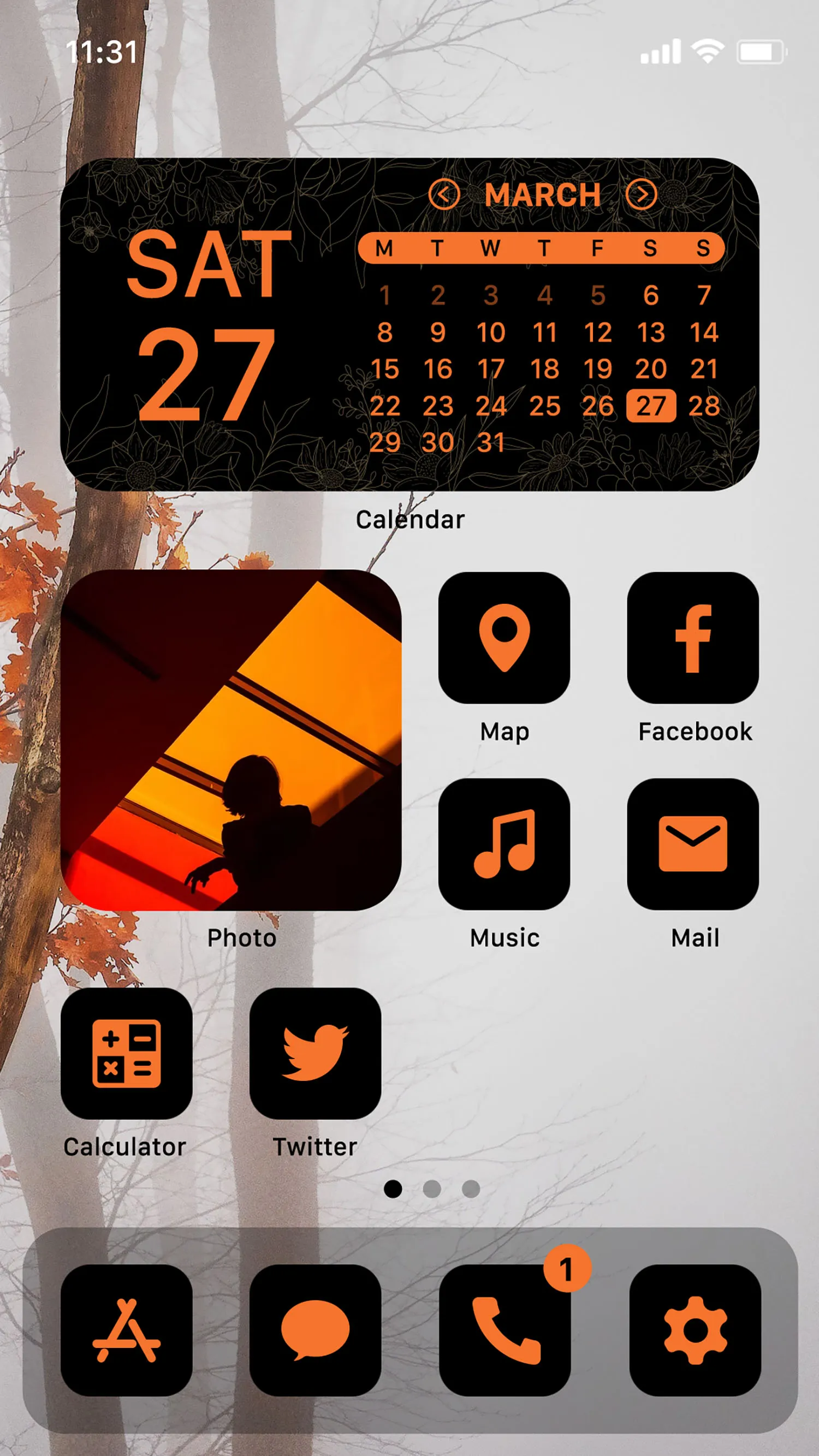 Wow Orange Black - Icon Pack | Indus Appstore | Screenshot