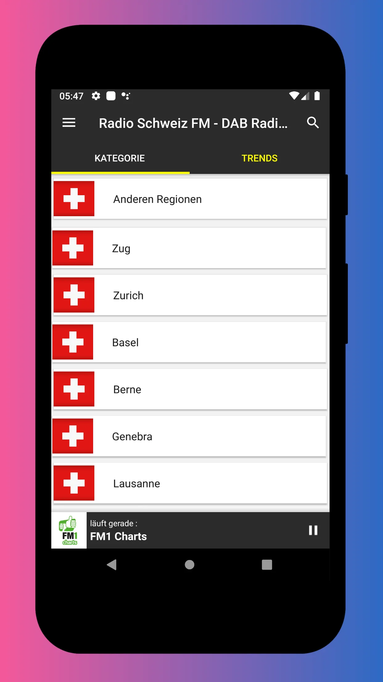 Radio Switzerland - Radio FM | Indus Appstore | Screenshot