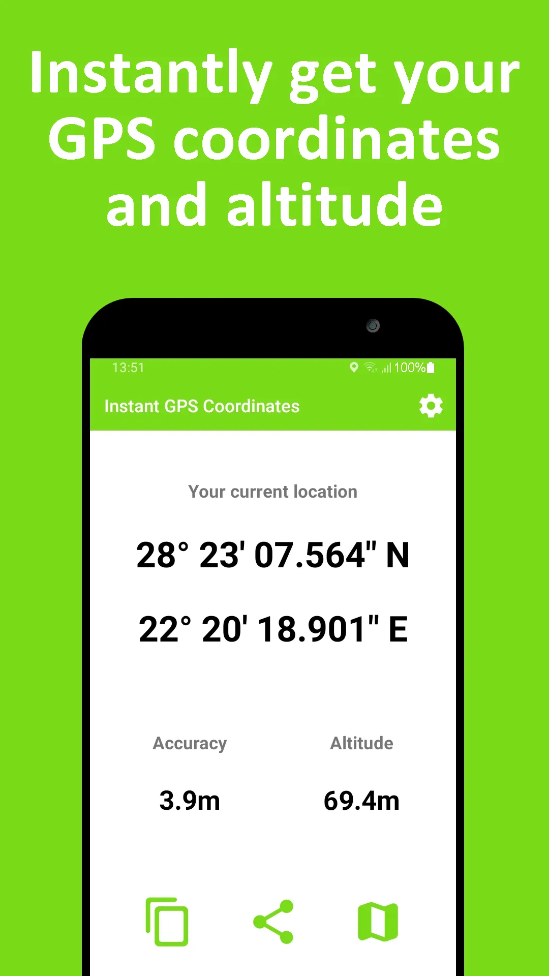 Instant GPS Coordinates | Indus Appstore | Screenshot