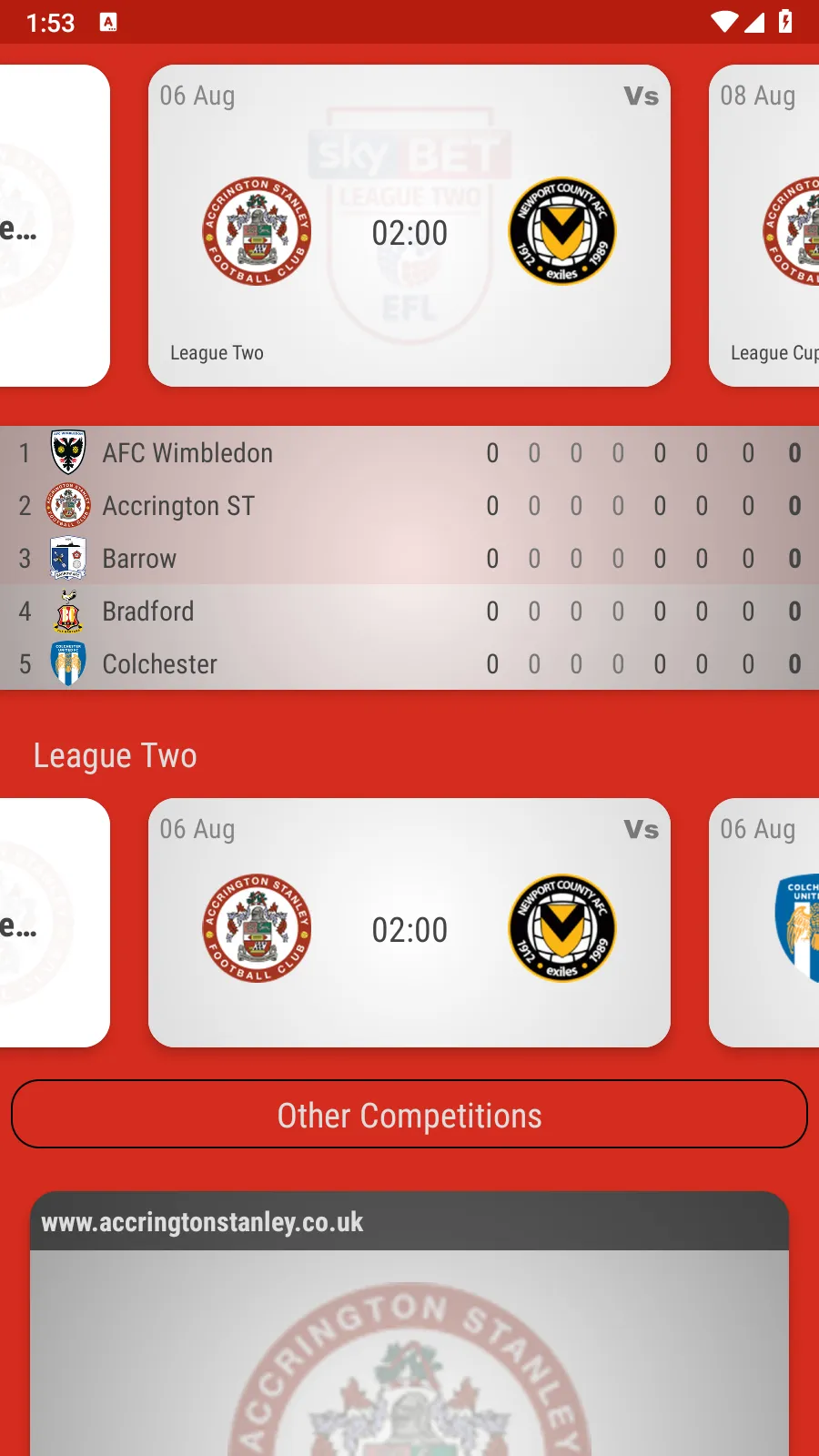 Accrington Stanley Fan App | Indus Appstore | Screenshot