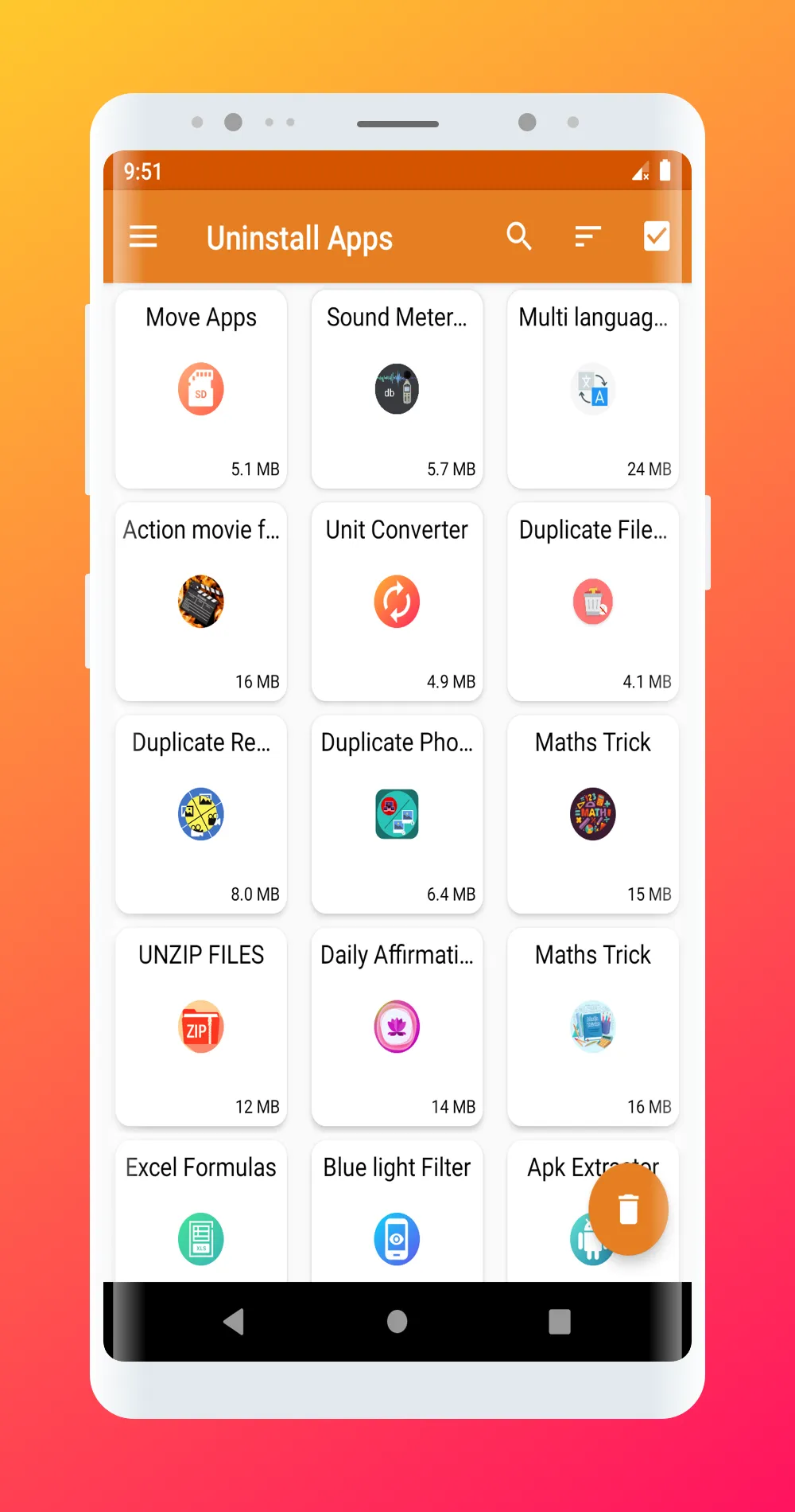 Delete apps: Remove apps | Indus Appstore | Screenshot