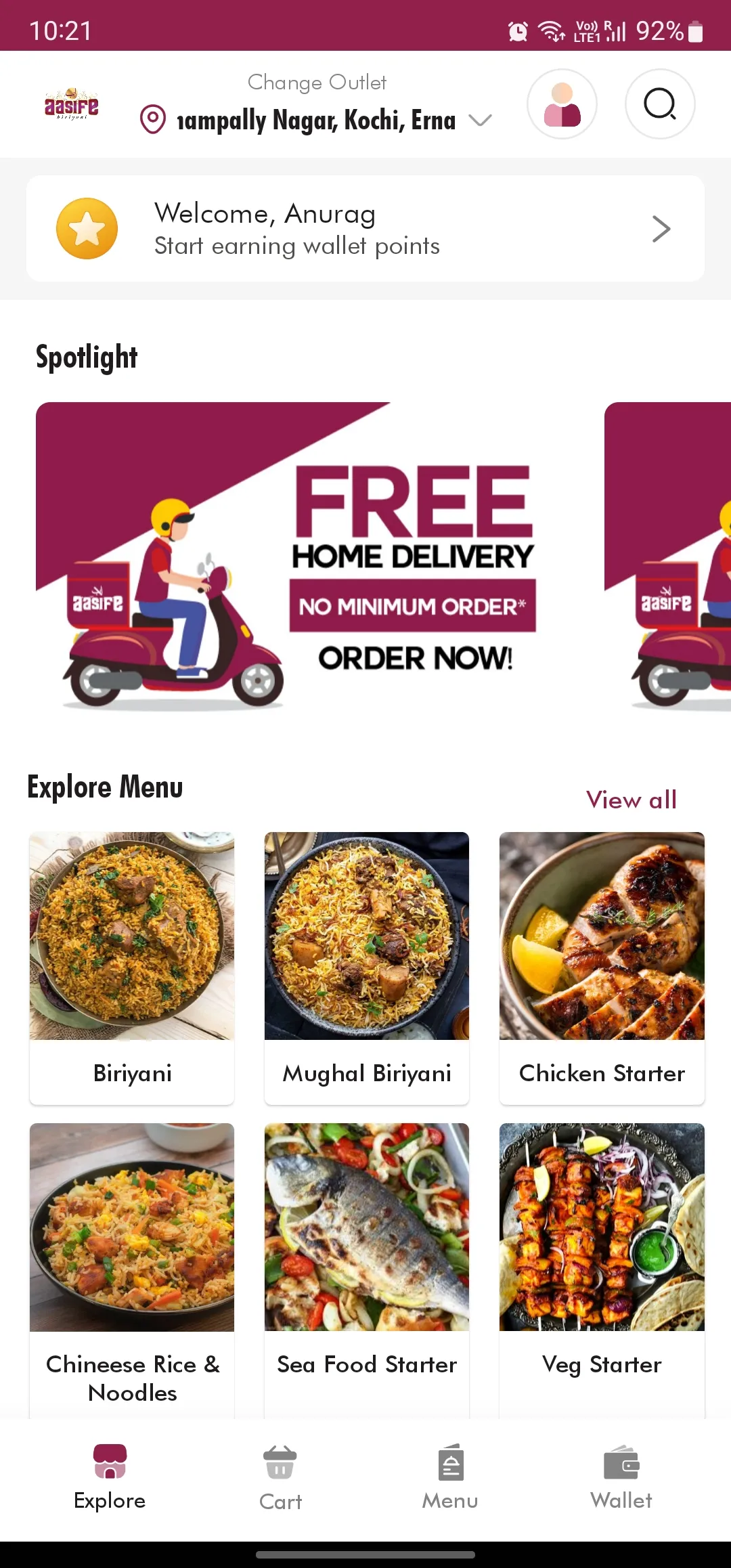 Aasife Biriyani Food Delivery | Indus Appstore | Screenshot